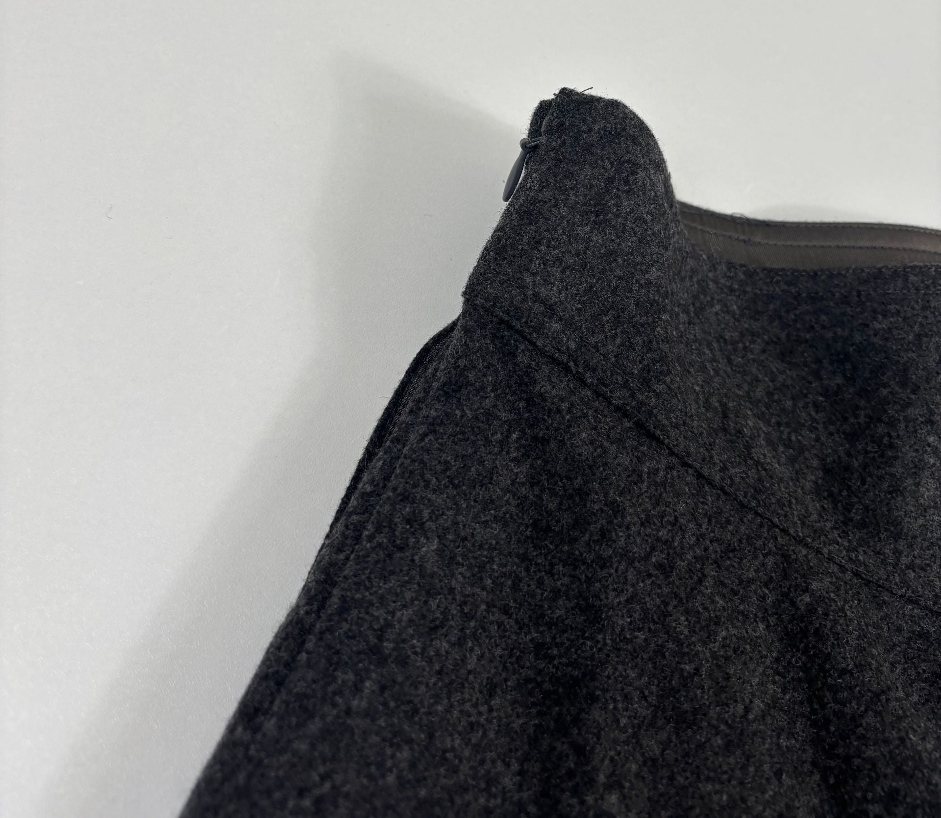 Jupe longue Ralph Lauren Purple Label en laine gris anthracite – T.L-6