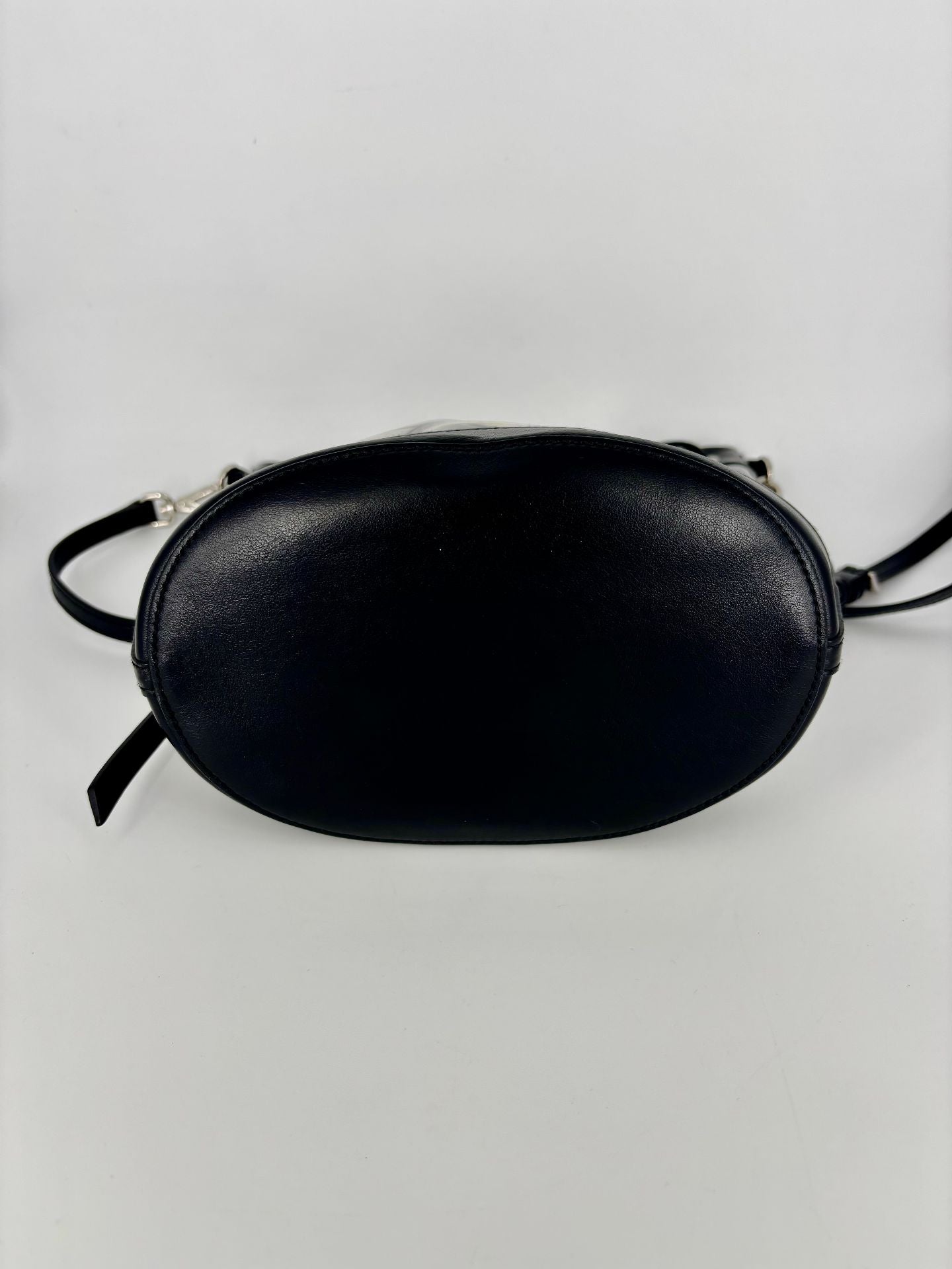 Black leather & transparent PVC bucket bag – Miu Miu-5