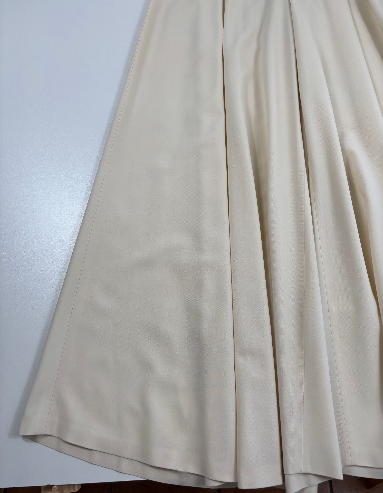 Pantalon Akris Cassie en laine blanc cassé coupe palazzo – T.36-3