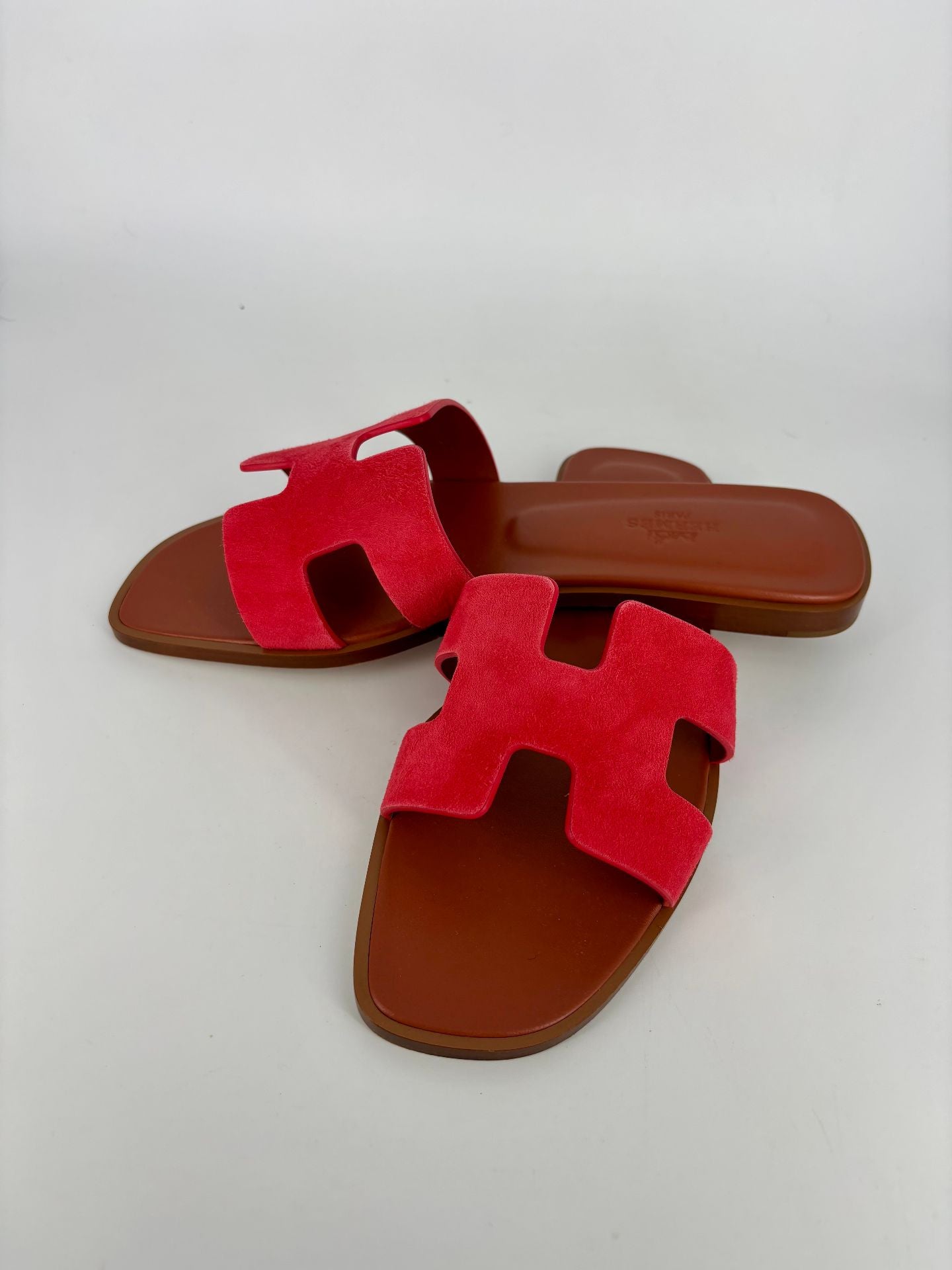 Red suede Oran sandals – Hermès - Size 38-5