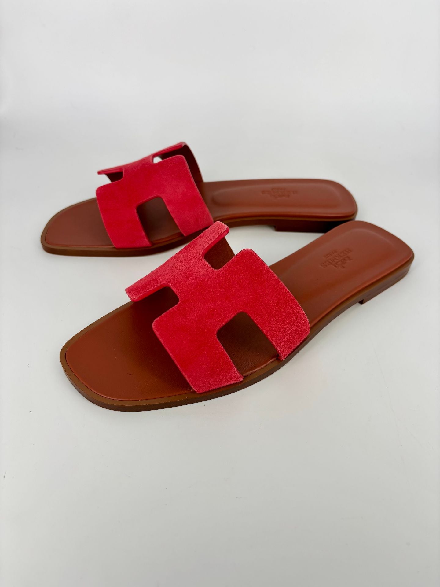 Red suede Oran sandals – Hermès - Size 38-6