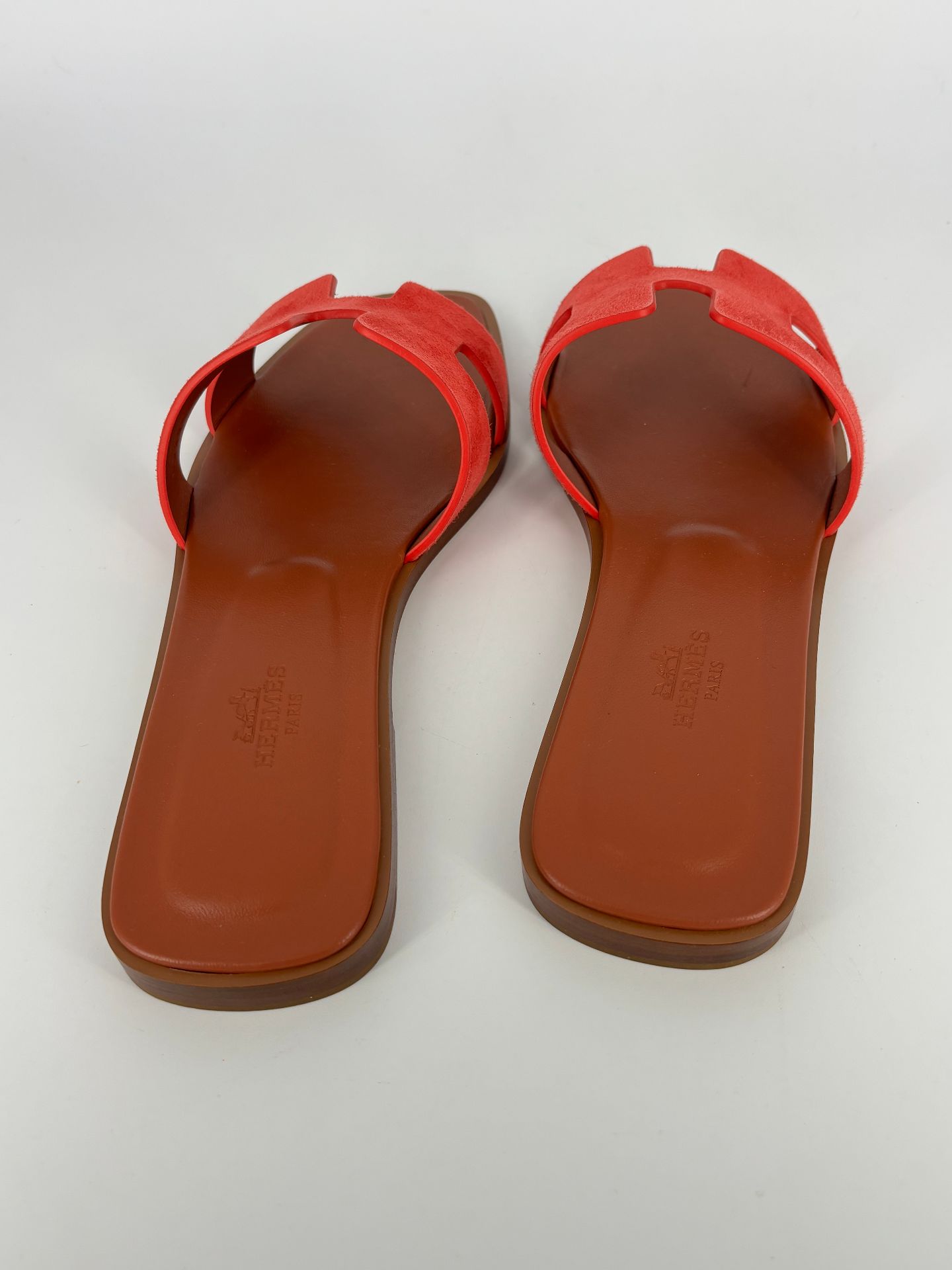 Red suede Oran sandals – Hermès - Size 38-7