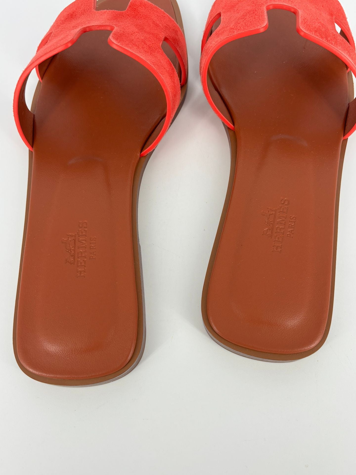 Red suede Oran sandals – Hermès - Size 38-8