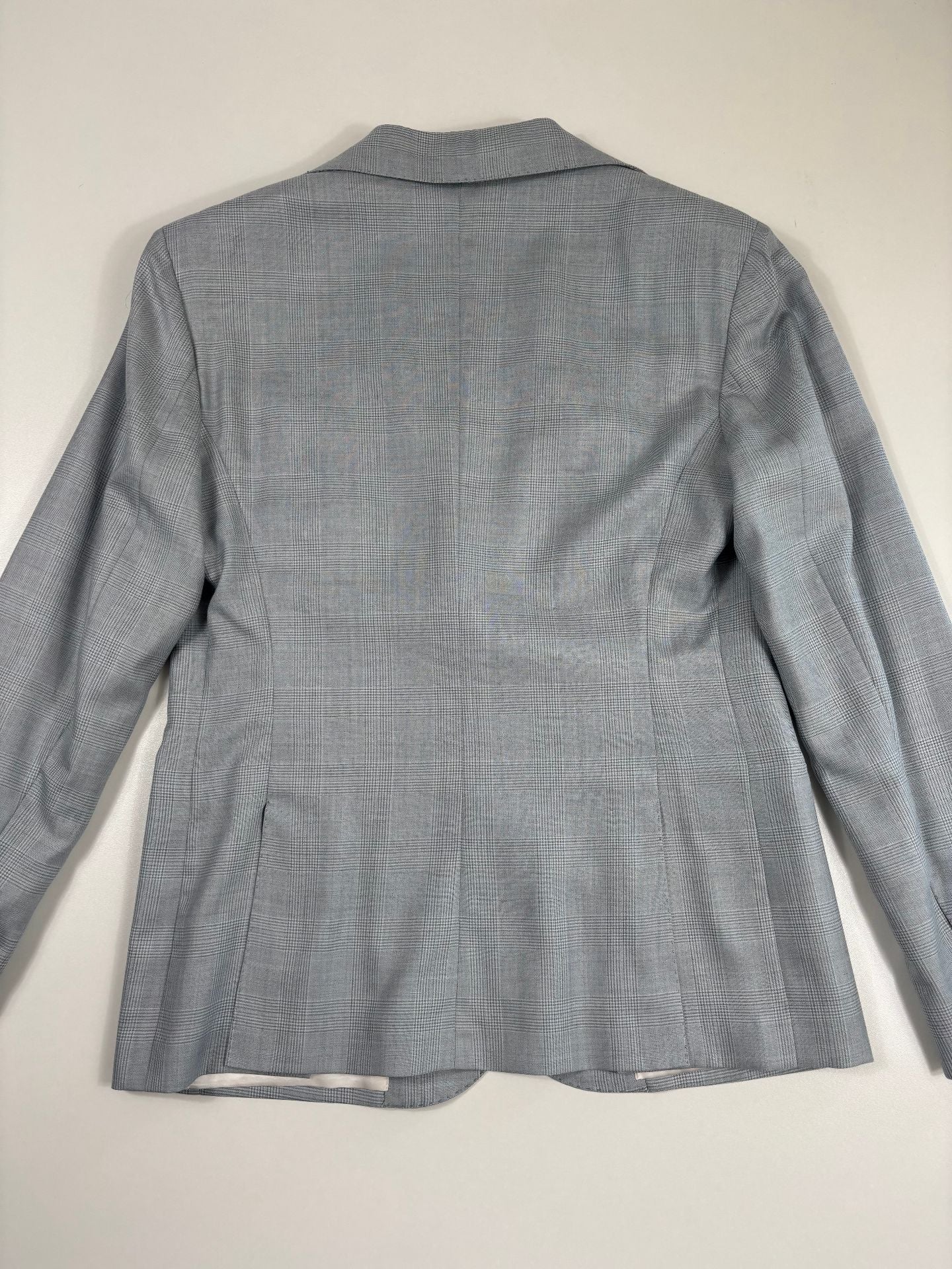 Blazer Kiton simple boutonnage Prince-de-Galles cachemire soie – Taille 42-8
