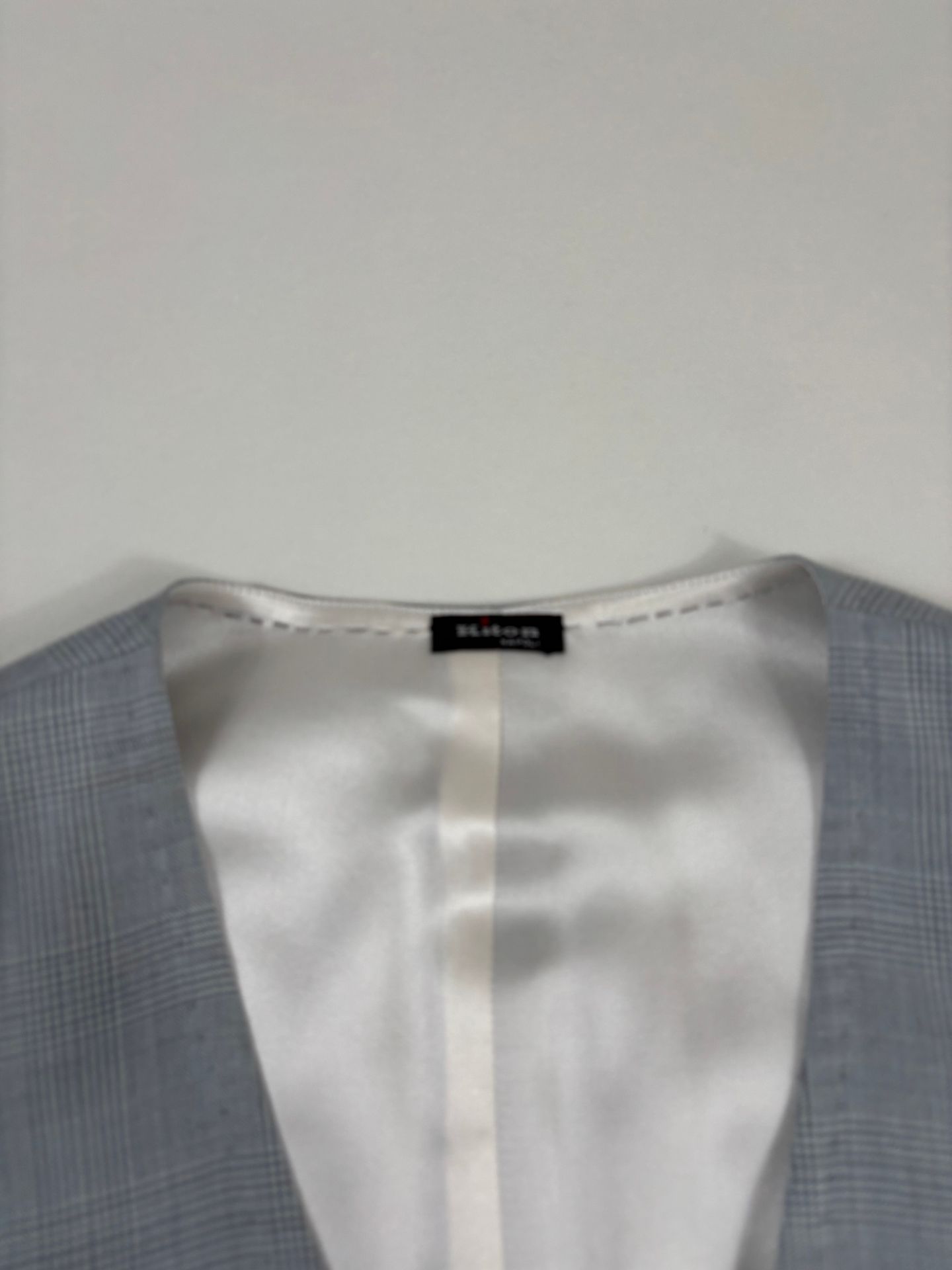 Ensemble Kiton Prince-de-Galles cachemire – Blazer et gilet – Taille 42-15