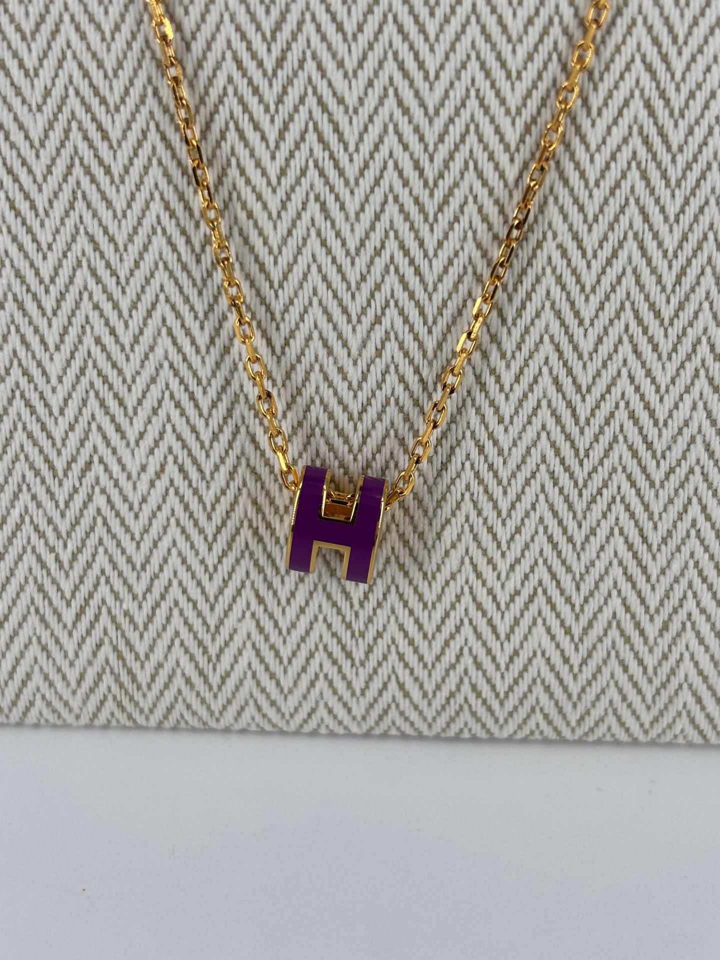 Mini Pop H Necklace Anemone Purple – Hermès-4