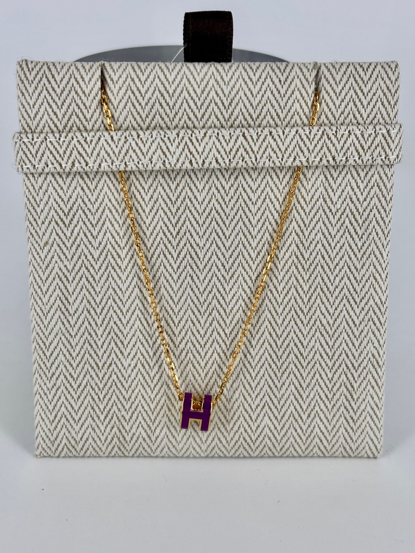Mini Pop H Necklace Anemone Purple – Hermès-2