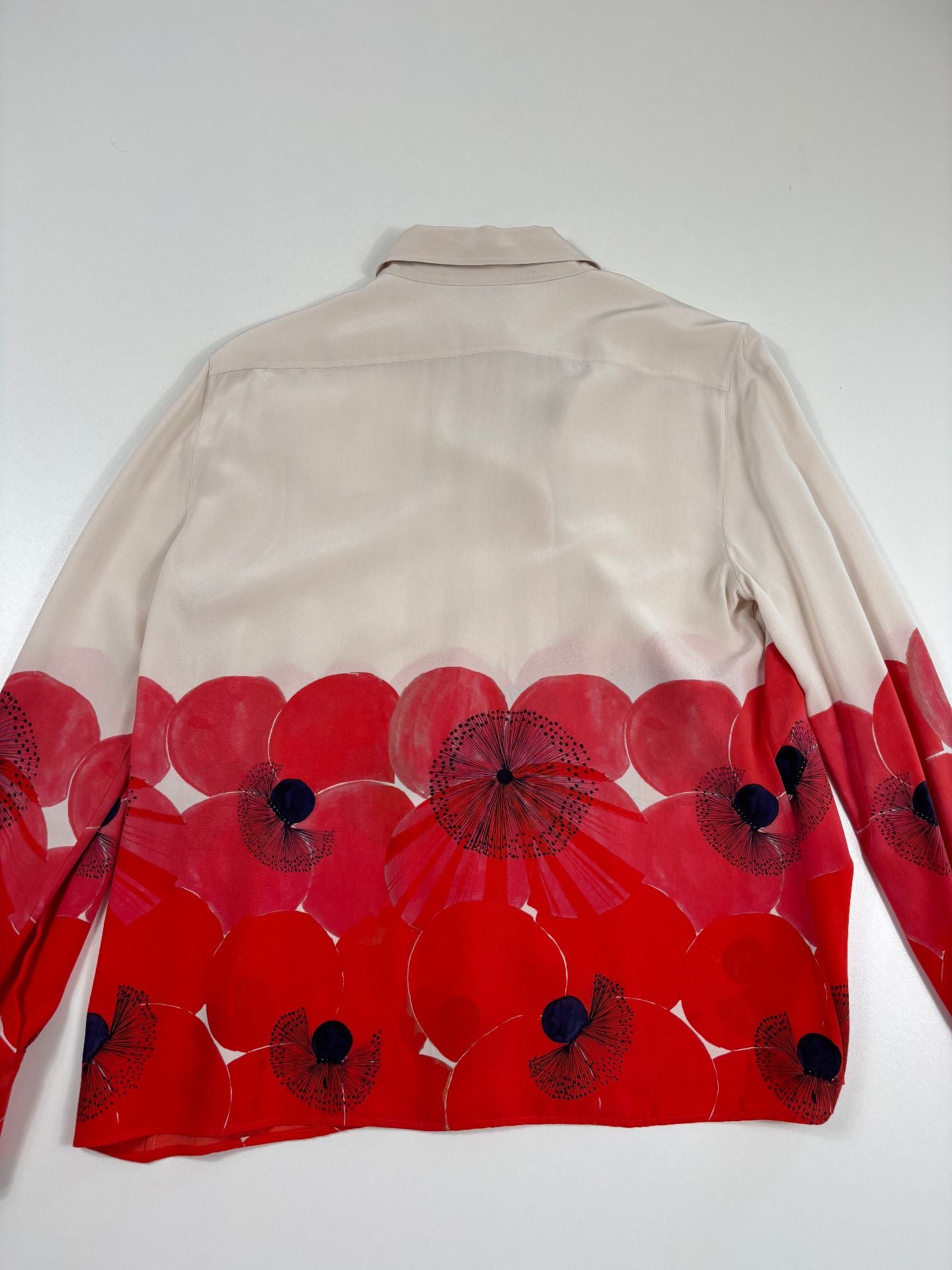 Blouse Akris crêpe de soie motif coquelicots – Taille 42-7