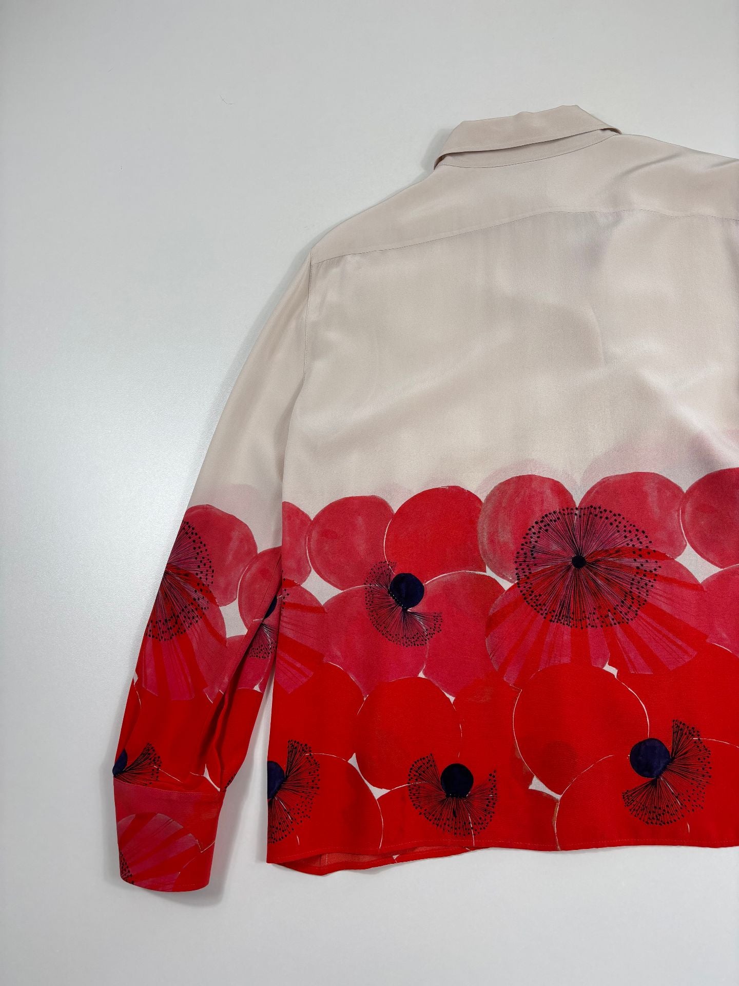 Blouse Akris crêpe de soie motif coquelicots – Taille 42-8