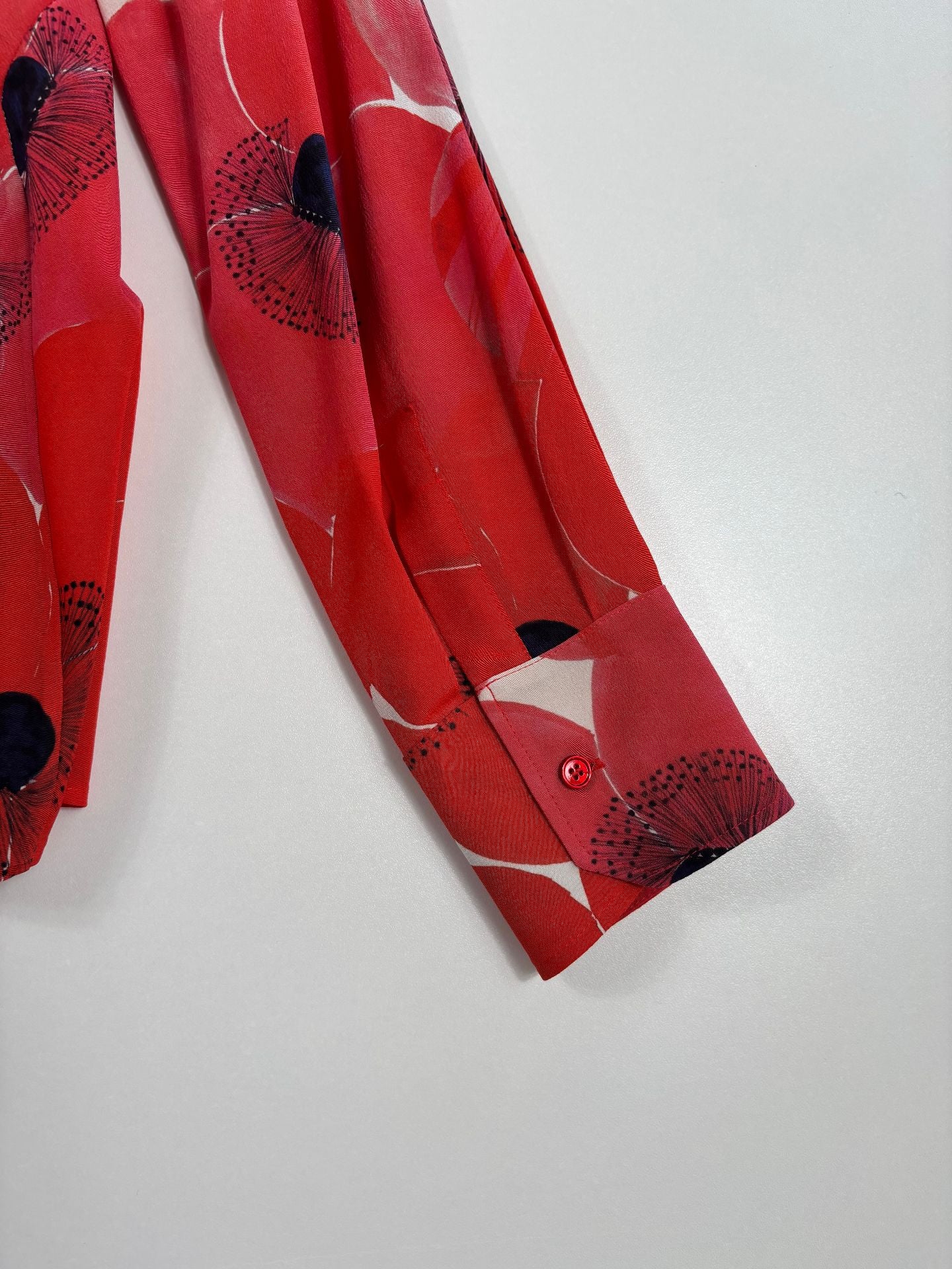 Blouse Akris crêpe de soie motif coquelicots – Taille 42-10