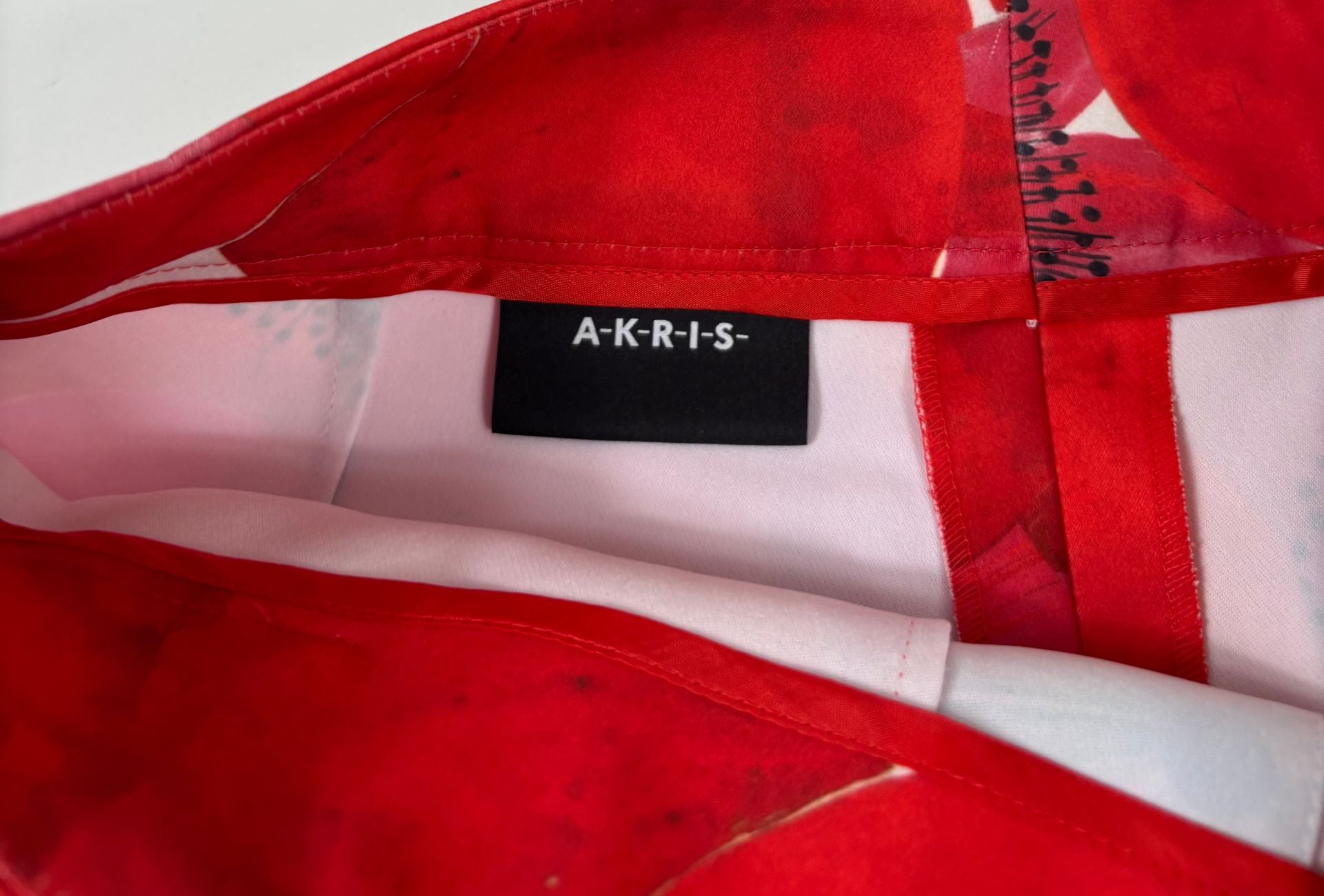 Pantalon Akris Florine imprimé coquelicots coupe droite – Taille 38-6