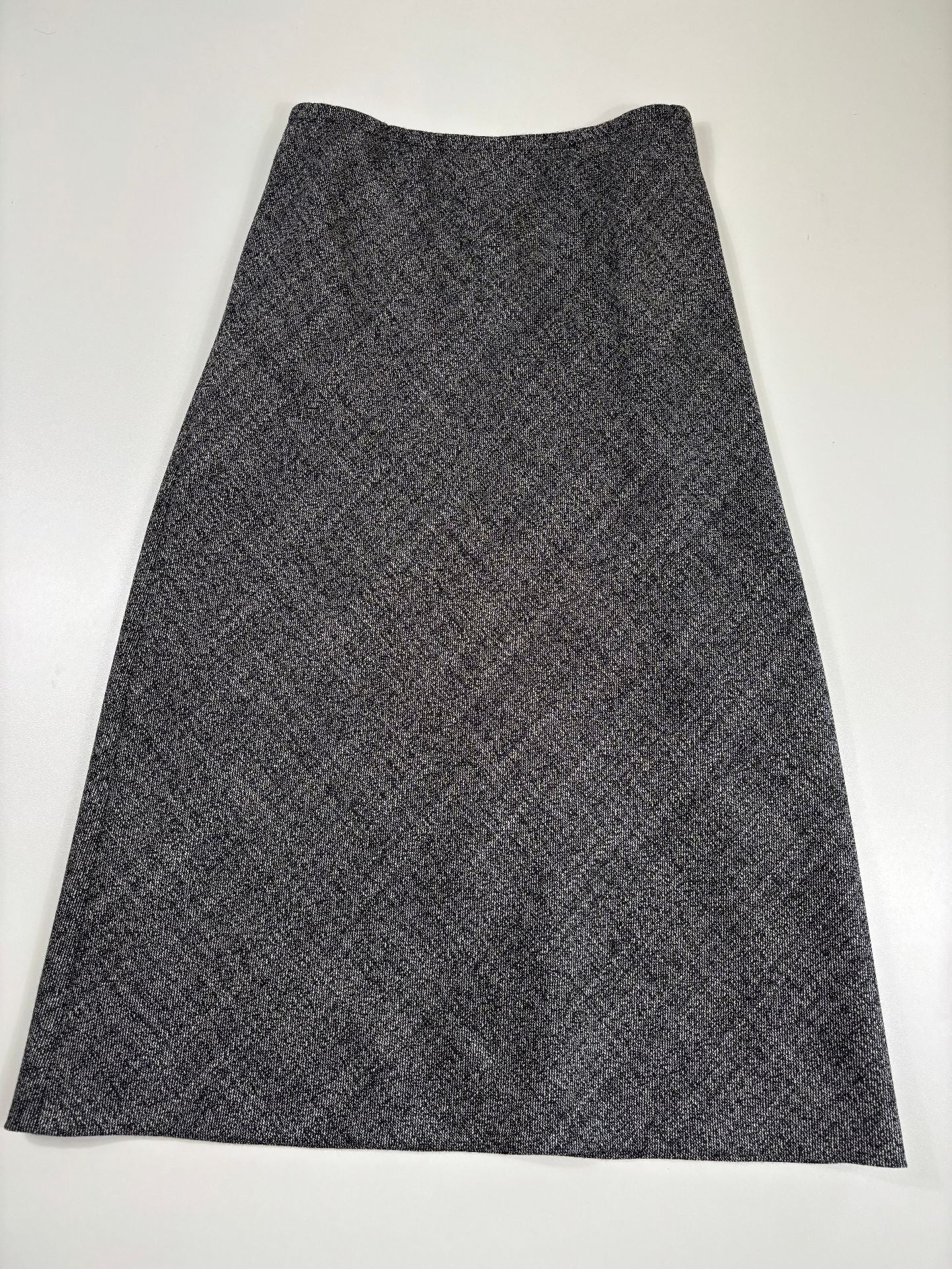 Ensemble Dries Van Noten tweed gris chiné – Blazer et jupe droite – Tailles 44/42-6