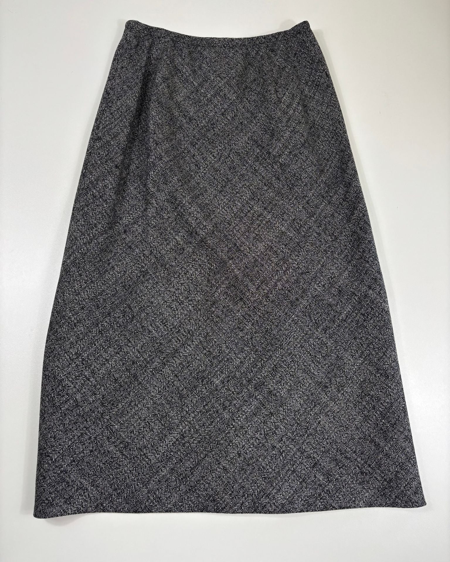 Ensemble Dries Van Noten tweed gris chiné – Blazer et jupe droite – Tailles 44/42-13