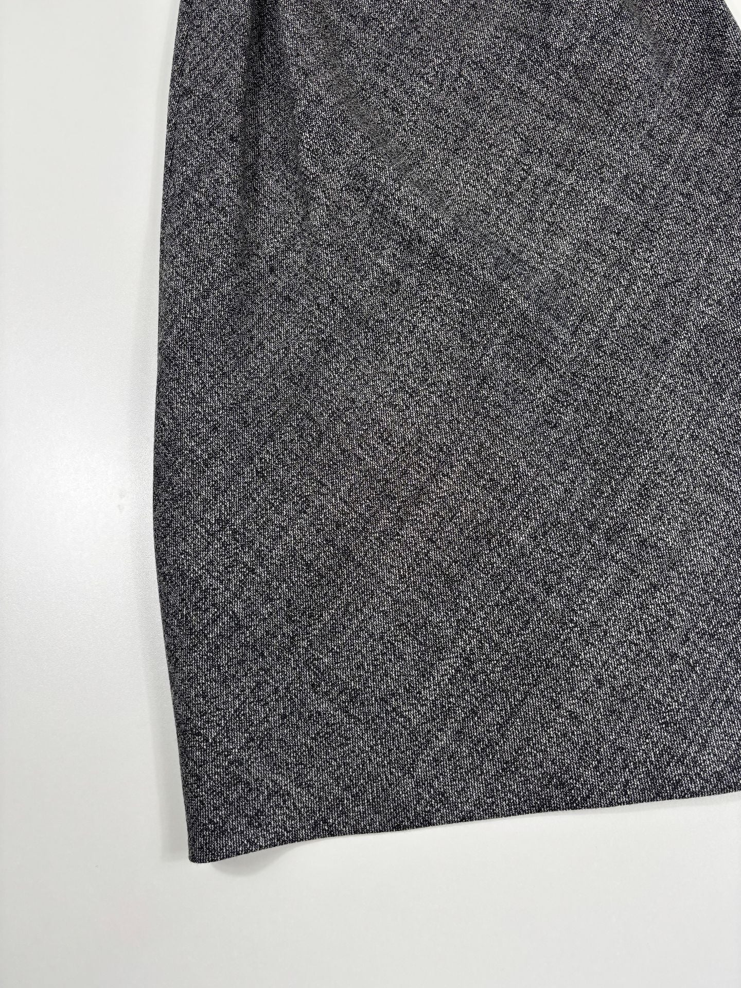 Ensemble Dries Van Noten tweed gris chiné – Blazer et jupe droite – Tailles 44/42-15