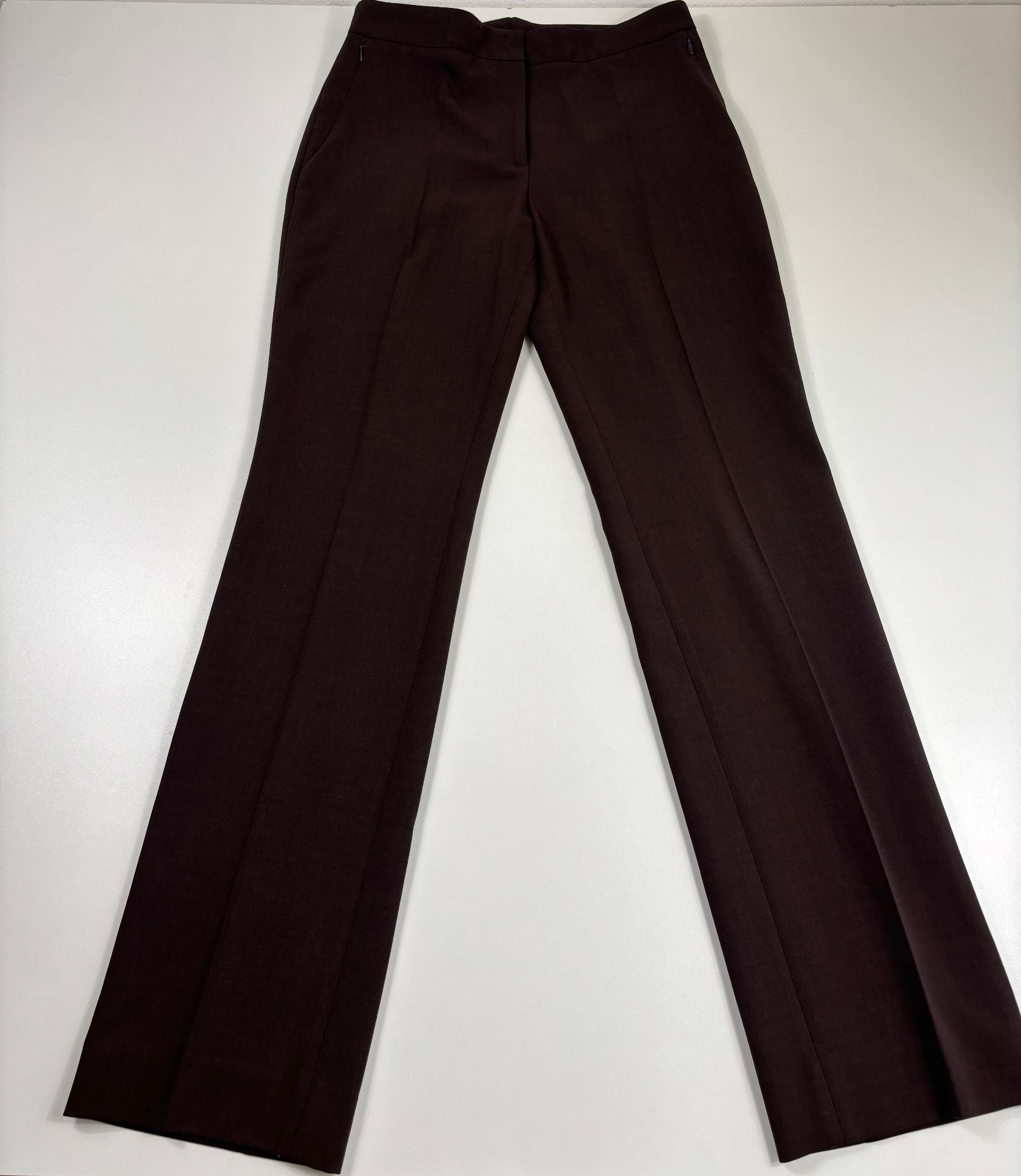 Ensemble Akris marron chocolat – Blazer et pantalon flare – Tailles 44/40-6