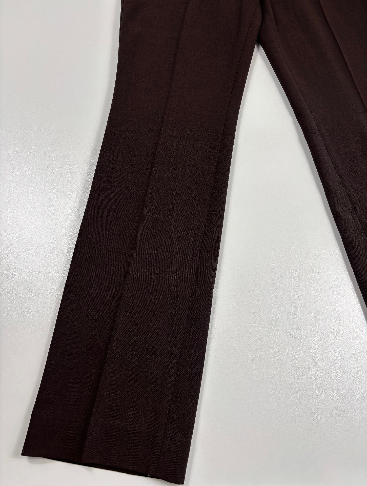 Ensemble Akris marron chocolat – Blazer et pantalon flare – Tailles 44/40-7