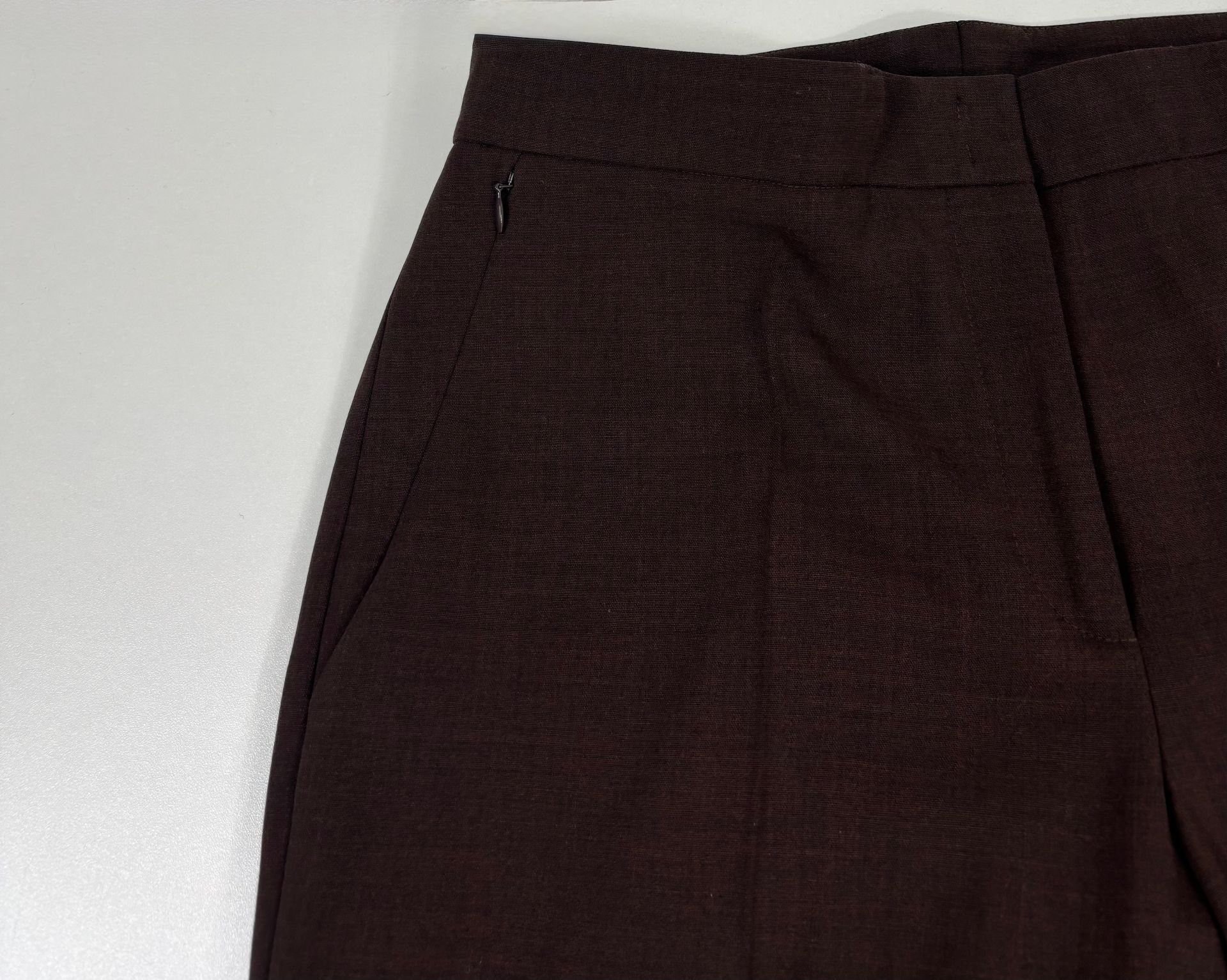 Ensemble Akris marron chocolat – Blazer et pantalon flare – Tailles 44/40-8