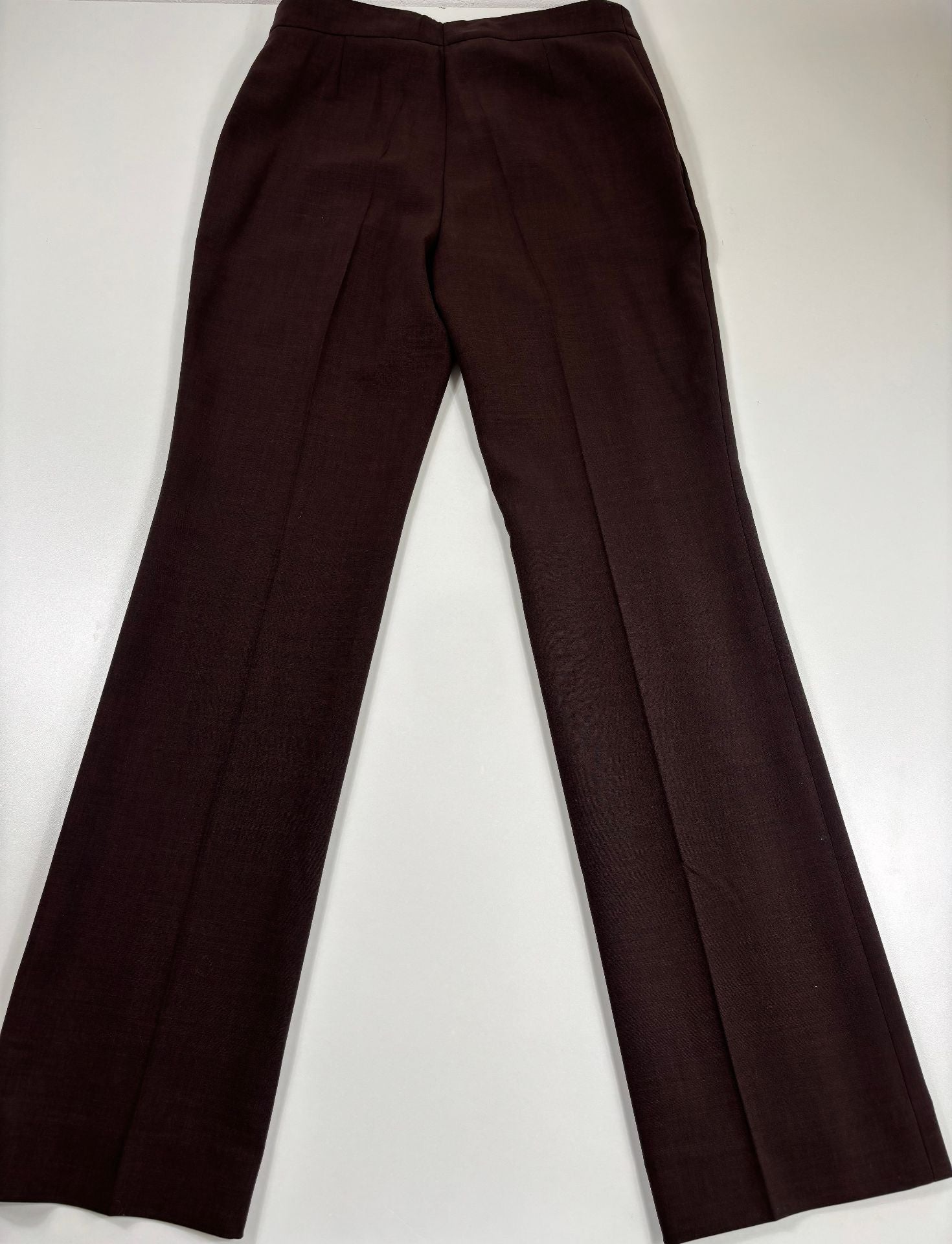Ensemble Akris marron chocolat – Blazer et pantalon flare – Tailles 44/40-13