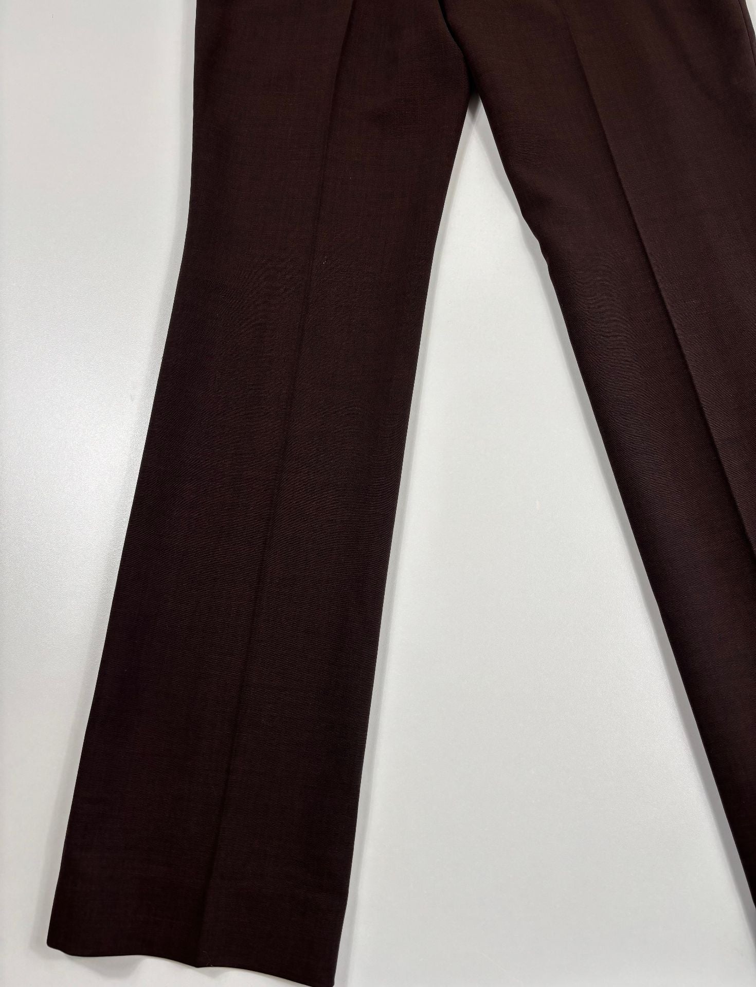 Ensemble Akris marron chocolat – Blazer et pantalon flare – Tailles 44/40-14
