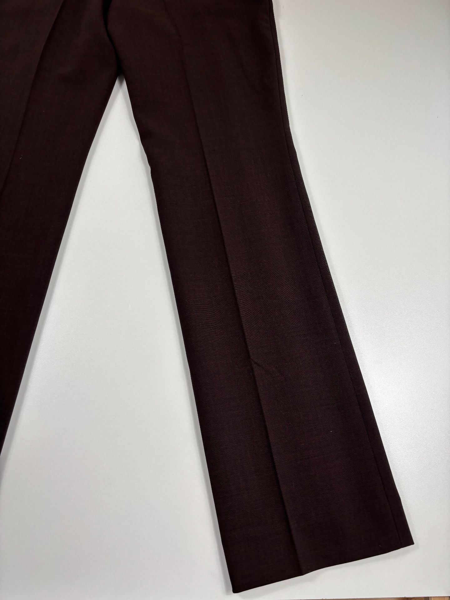 Ensemble Akris marron chocolat – Blazer et pantalon flare – Tailles 44/40-15