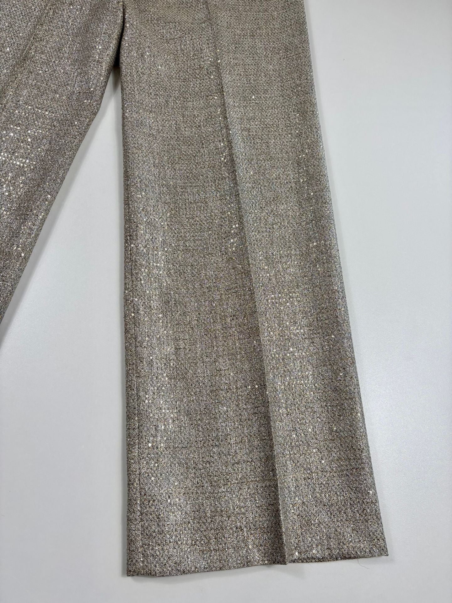 Pantalon droit lamé doré coupe fluide – Kiton – Taille 42-7