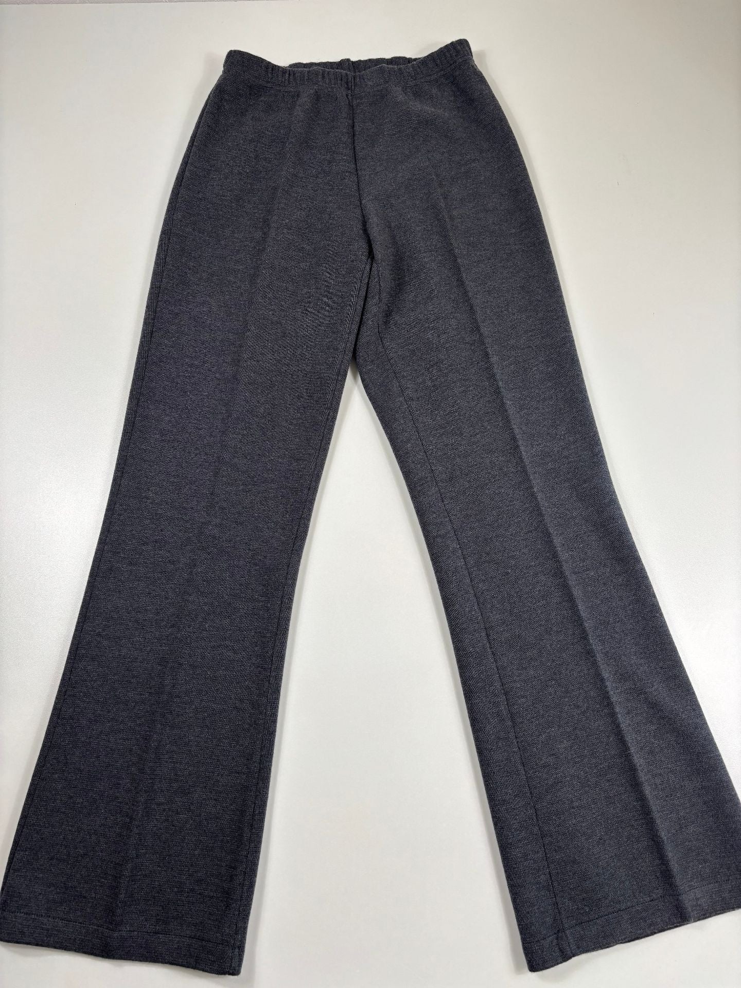 Pantalon évasé flare laine grise chinée – Crisoni Monte-Carlo – Taille 38/40-3