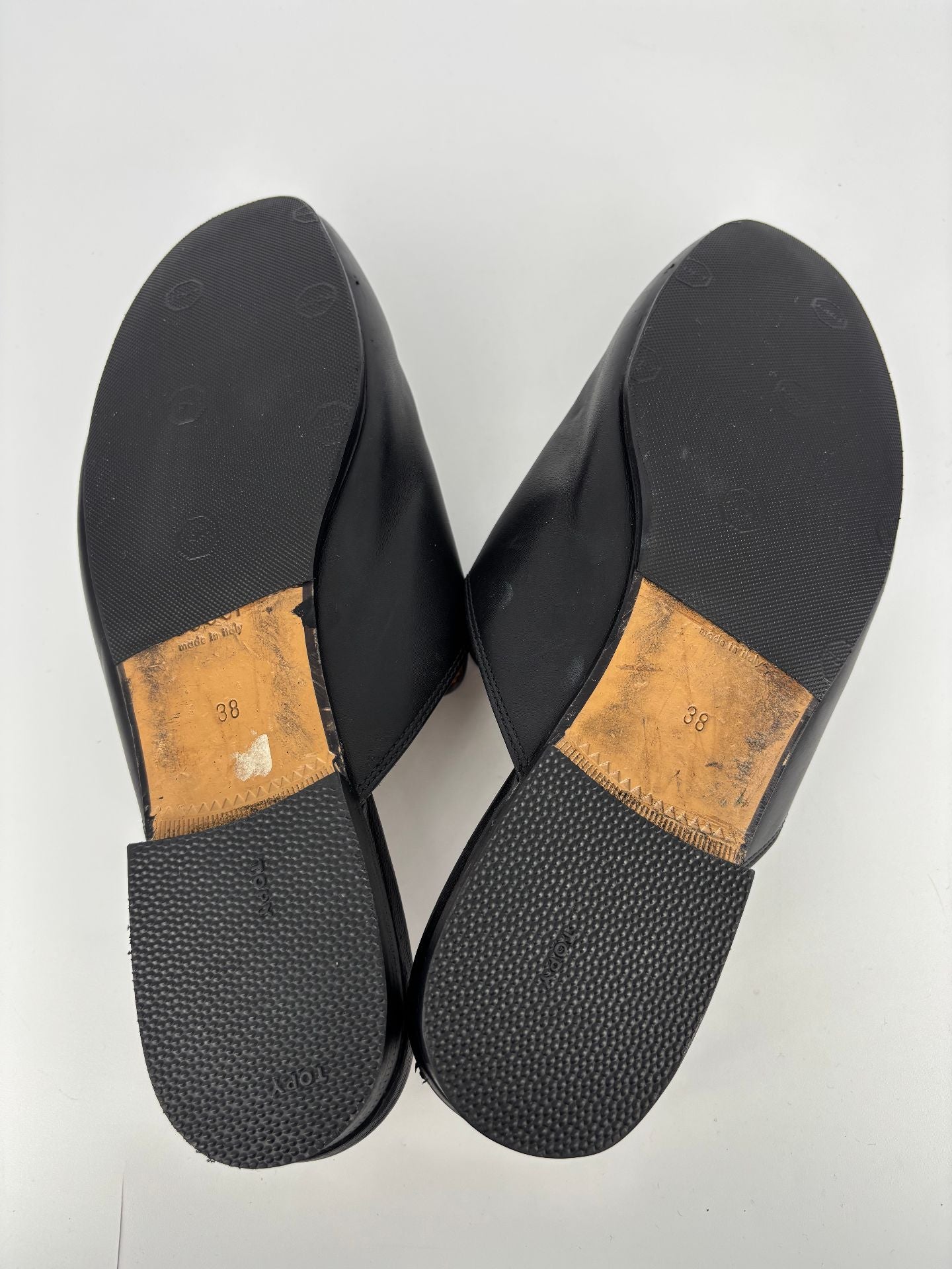 Gucci Black Embroidered Leather Princetown Mules – Size 38-7