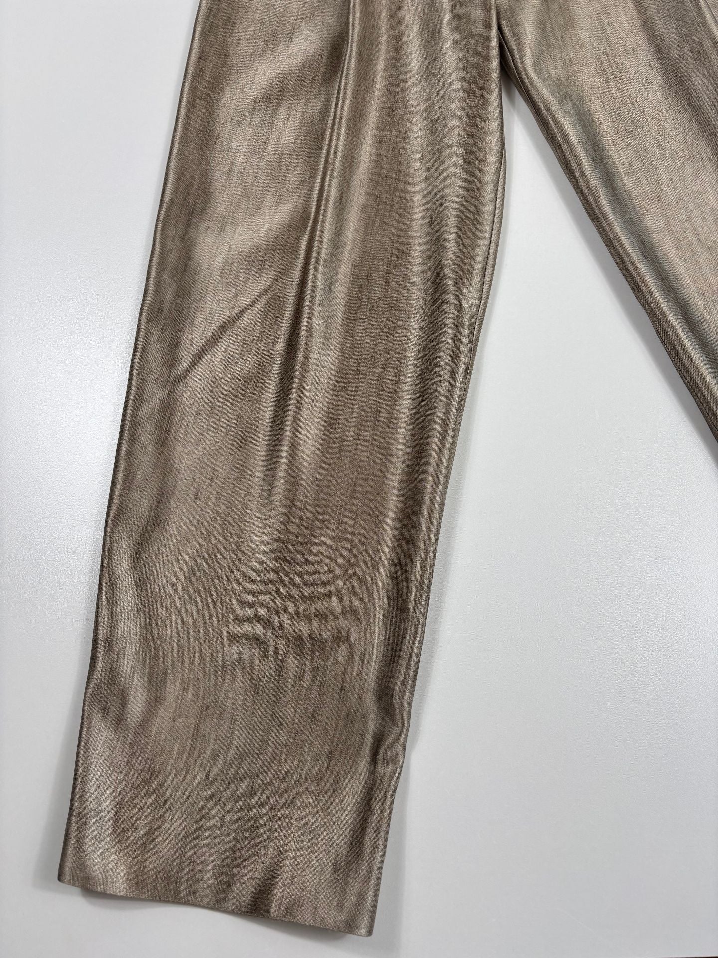 Ensemble deux pièces blazer croisé et pantalon à pince soie tussah – Giorgio Armani – Taille 40-7