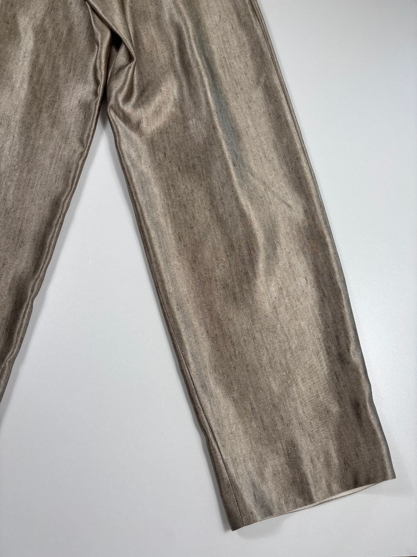 Ensemble deux pièces blazer croisé et pantalon à pince soie tussah – Giorgio Armani – Taille 40-15