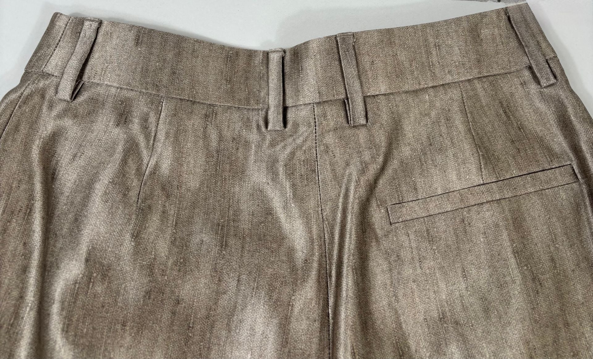 Ensemble deux pièces blazer croisé et pantalon à pince soie tussah – Giorgio Armani – Taille 40-16