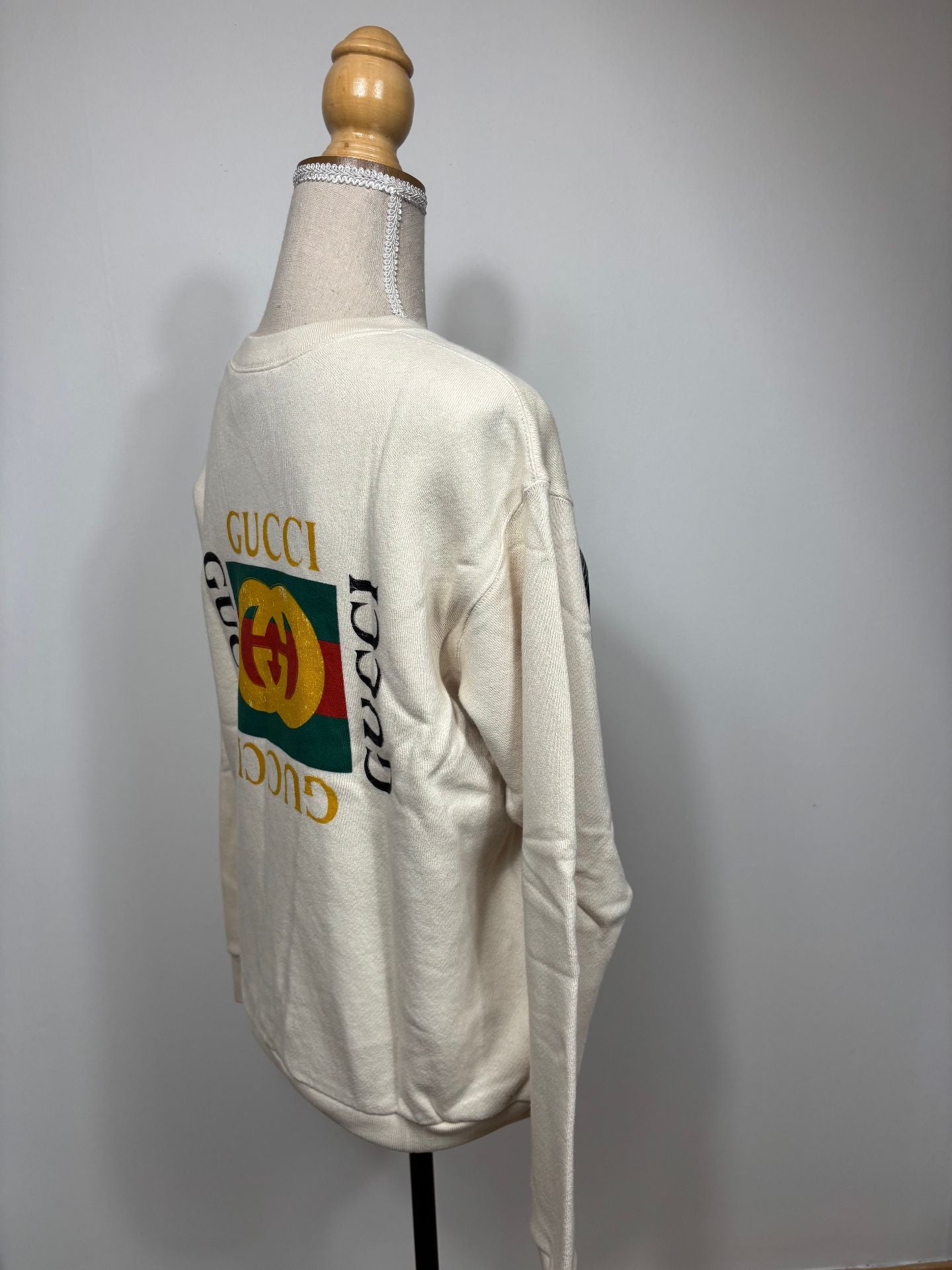 Pull Gucci ivoire imprimé tigres – Taille XS-6