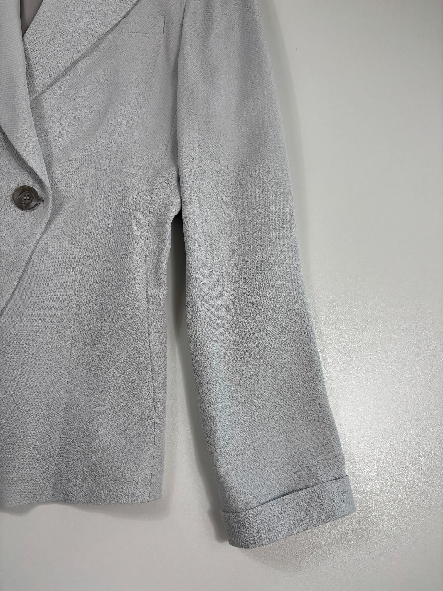 Blazer Icon gris perle texturé asymétrique – Emporio Armani – Taille 42-5