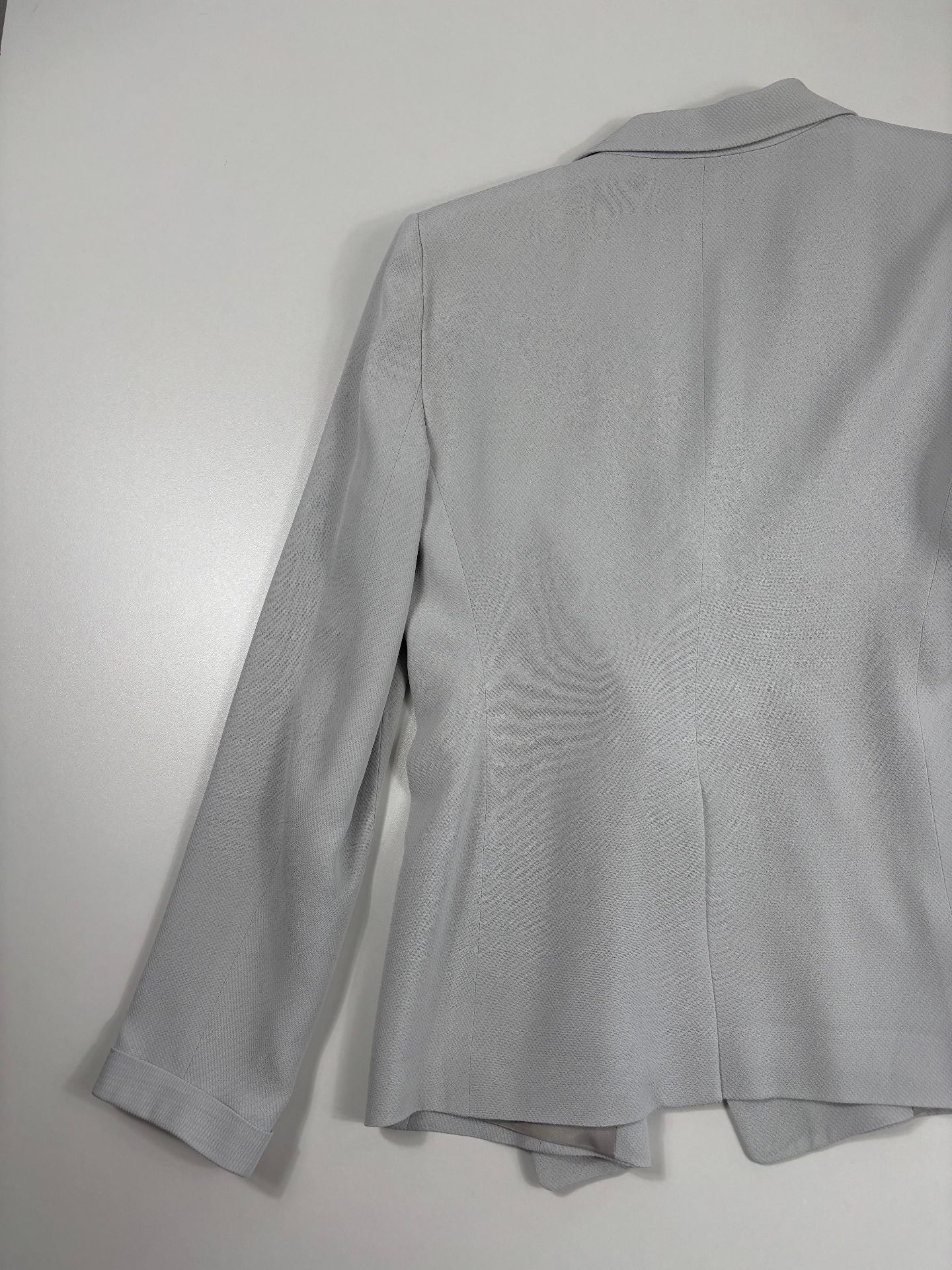 Blazer Icon gris perle texturé asymétrique – Emporio Armani – Taille 42-8