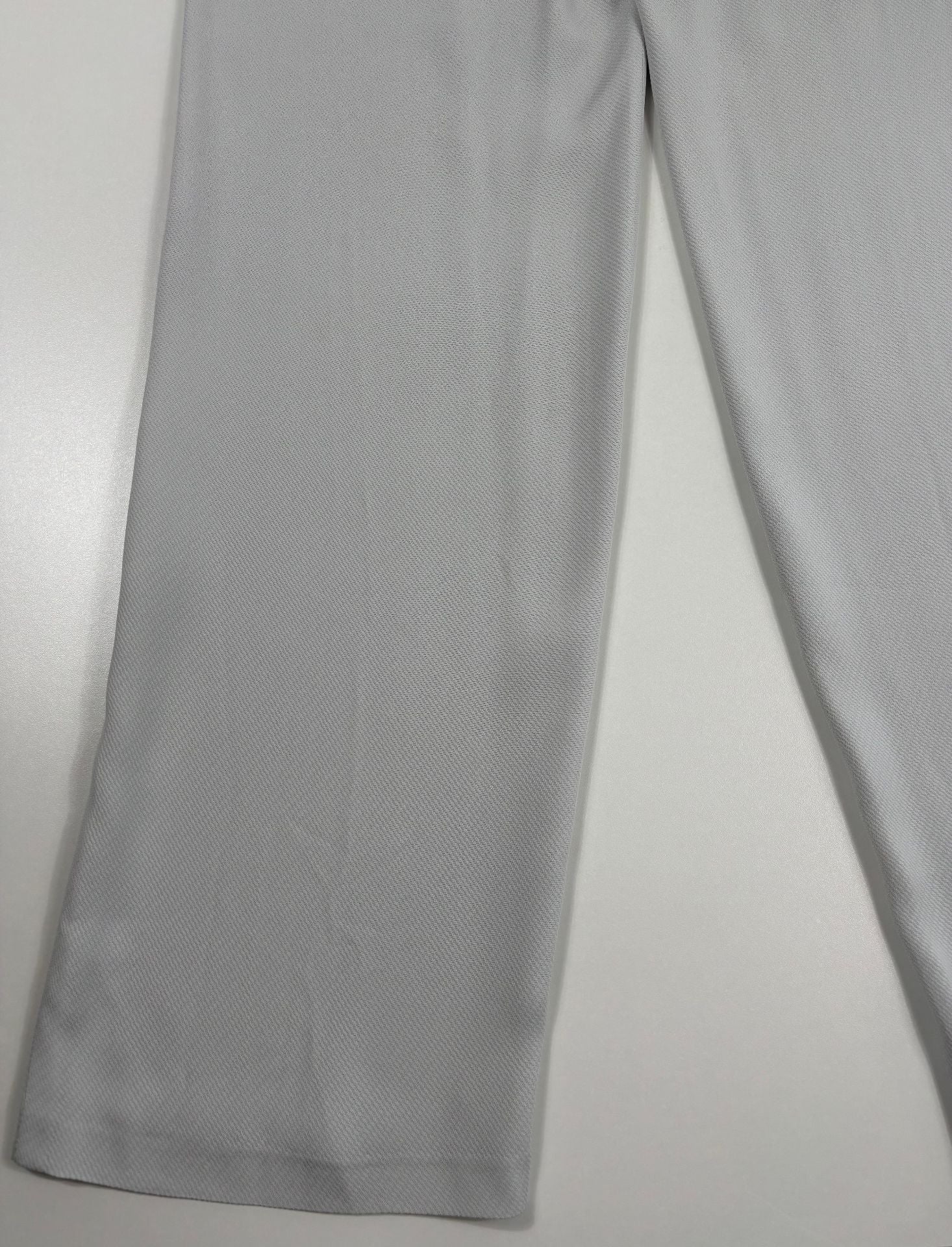 Tailleur blazer cintré & pantalon large gris perle texturé ligne Icon – Emporio Armani – T.42/40-16