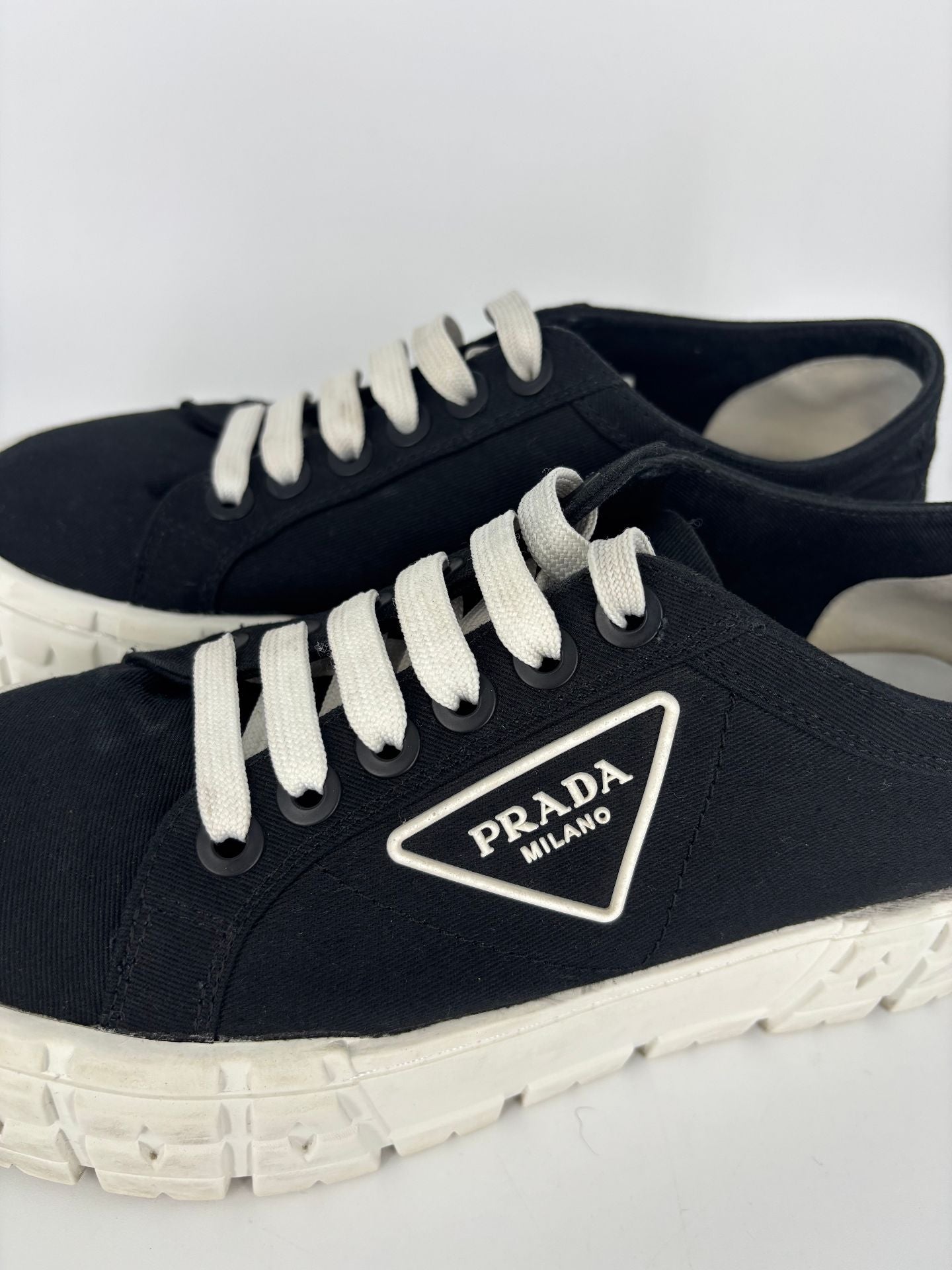 Black wedge sneakers – Prada – Size 38.5-2