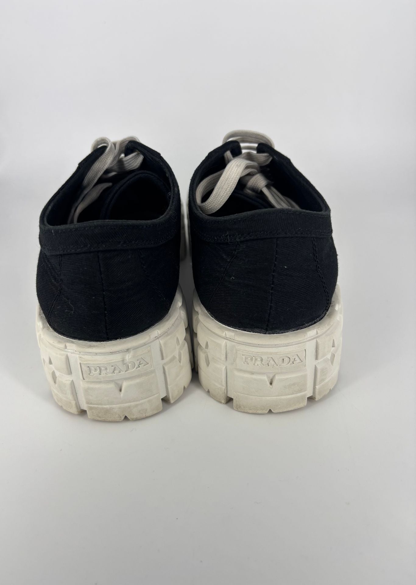 Black wedge sneakers – Prada – Size 38.5-5