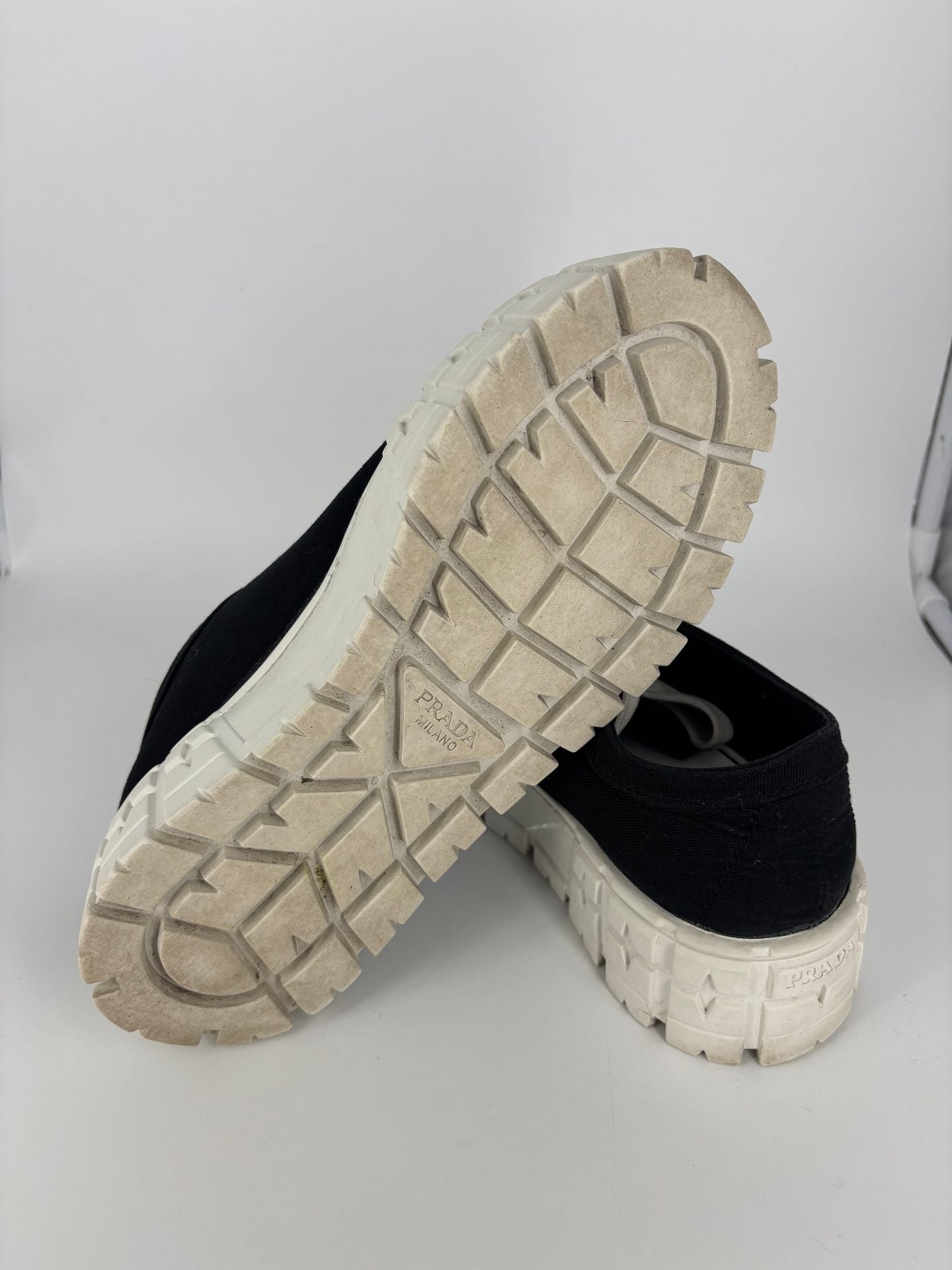 Black wedge sneakers – Prada – Size 38.5-7