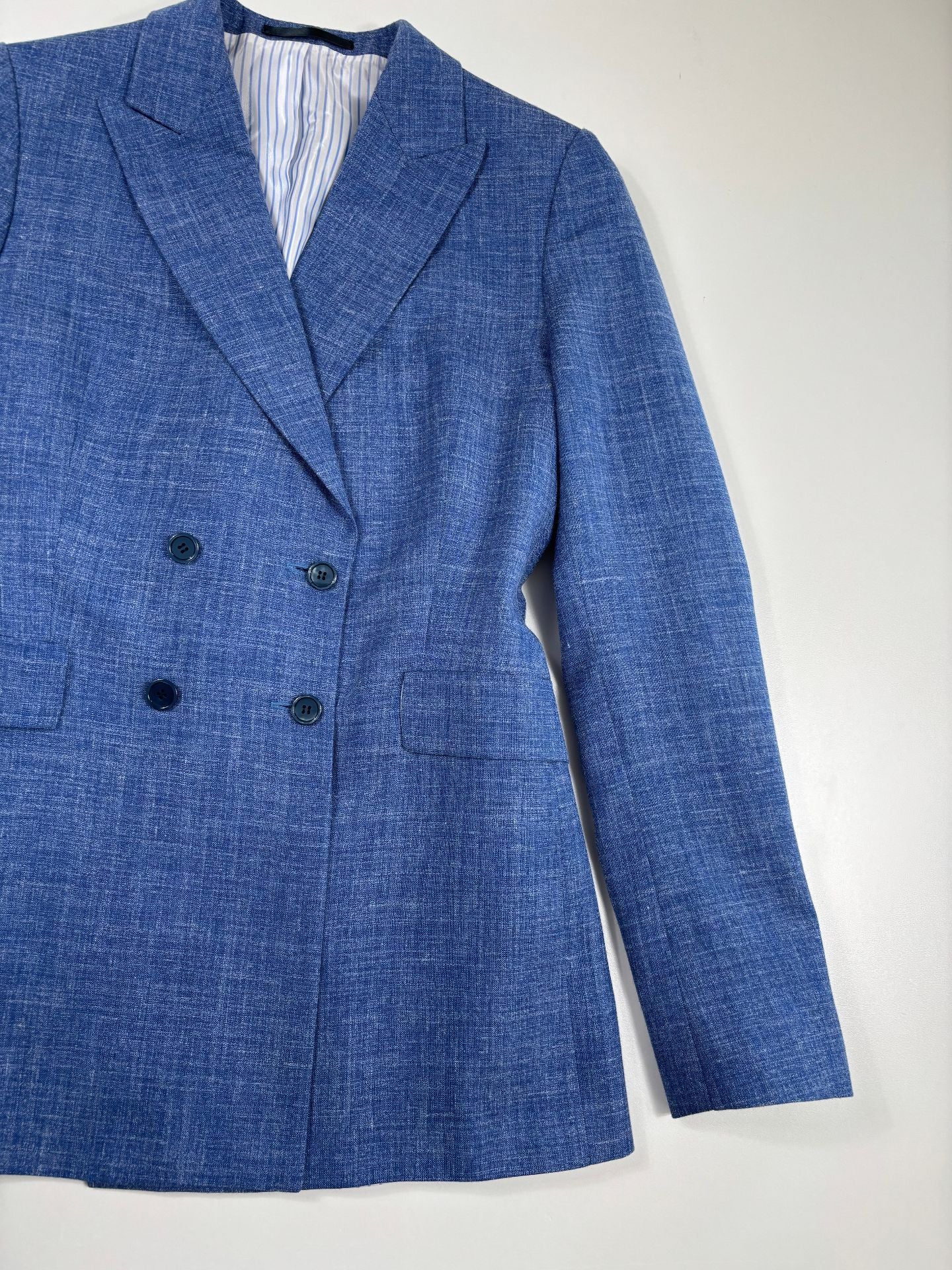 Ensemble tailleur Crisoni Monte-Carlo bleu chiné – T.38-4
