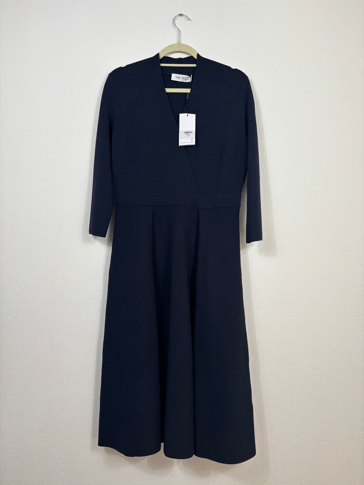 Robe The Fold London Lamont Sculpt Knit bleu marine – T.38-2