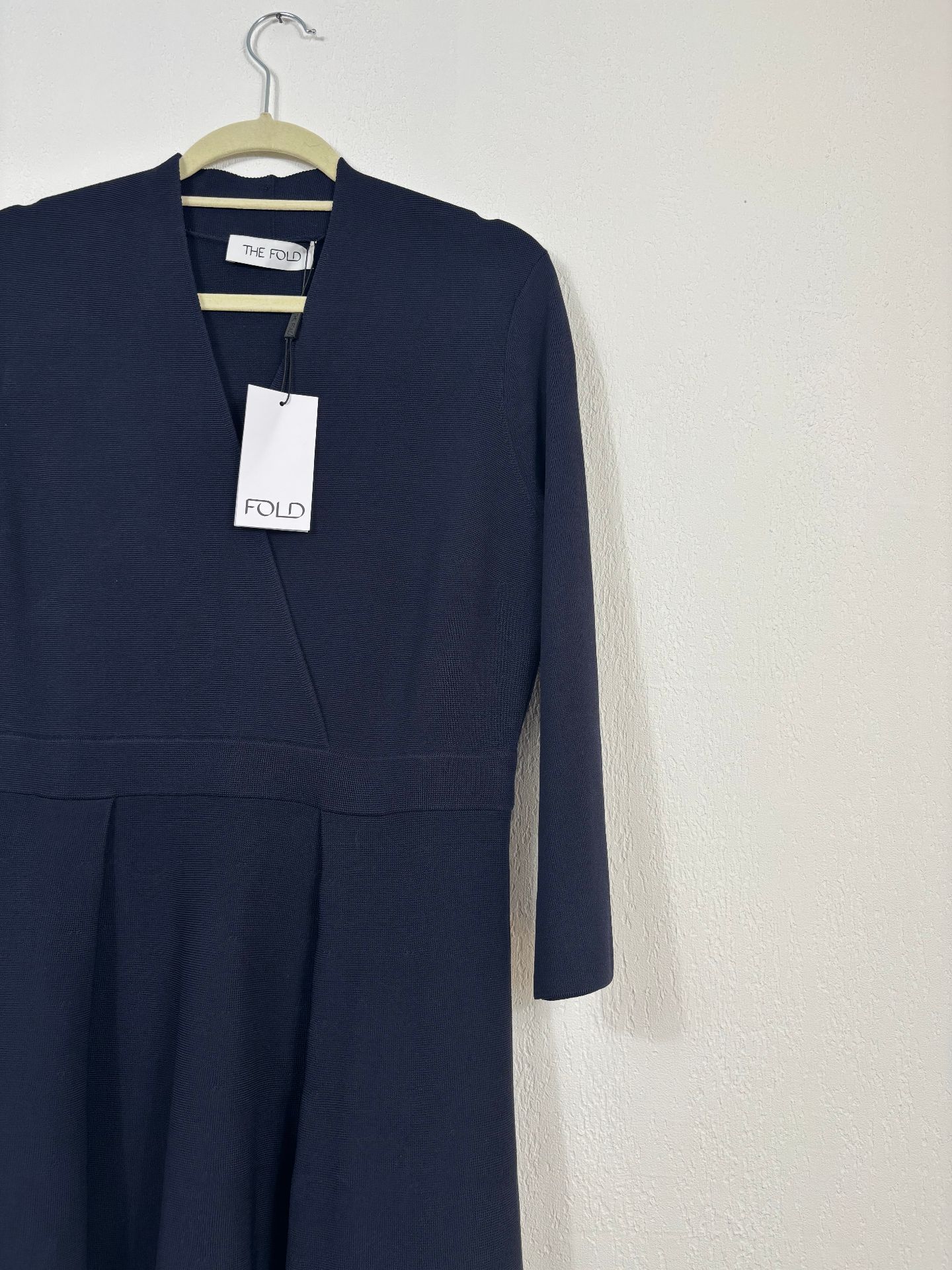 Robe The Fold London Lamont Sculpt Knit bleu marine – T.38-6