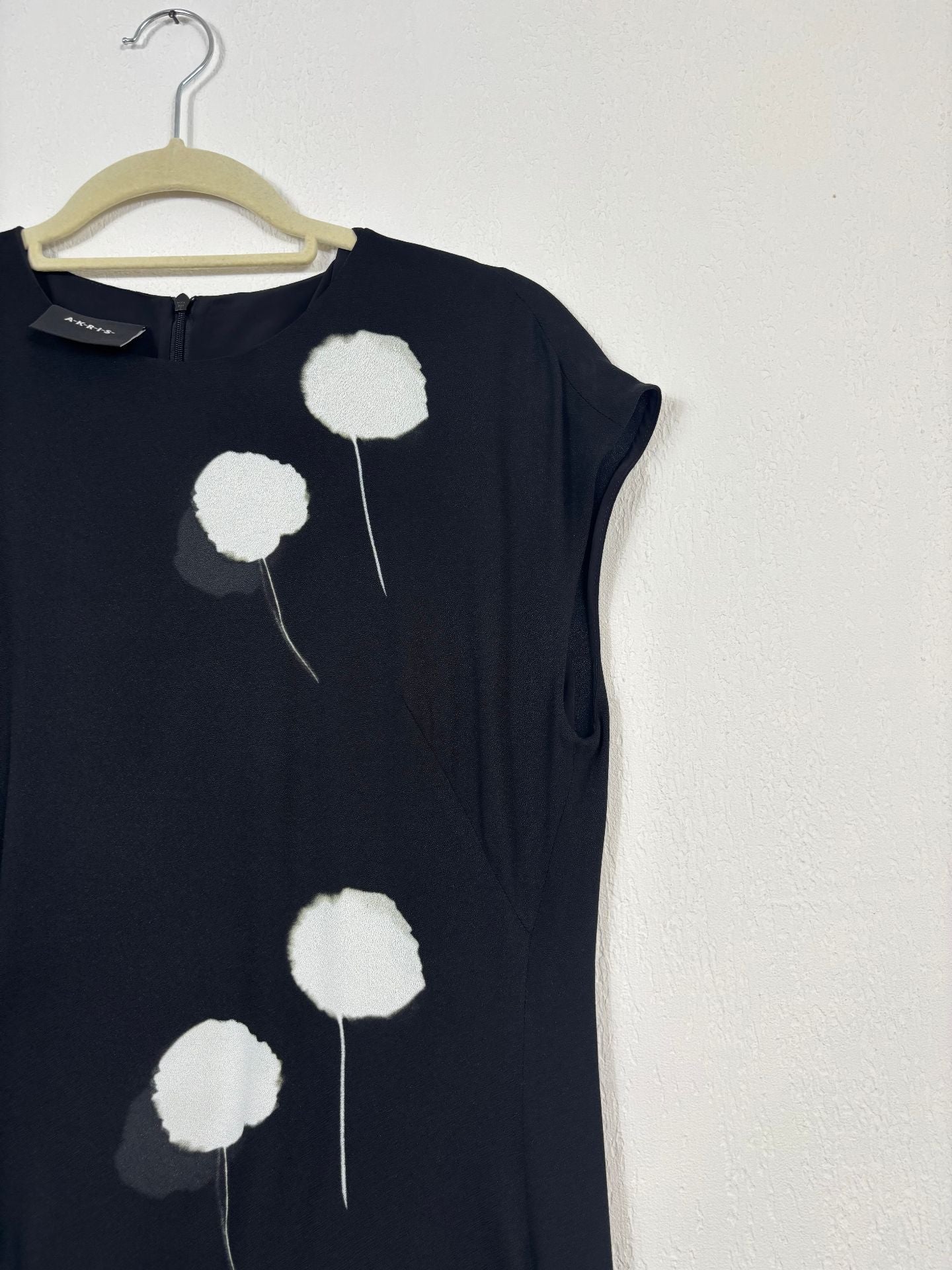 Robe Akris Dandelion Print noire imprimé floral – T.40-2