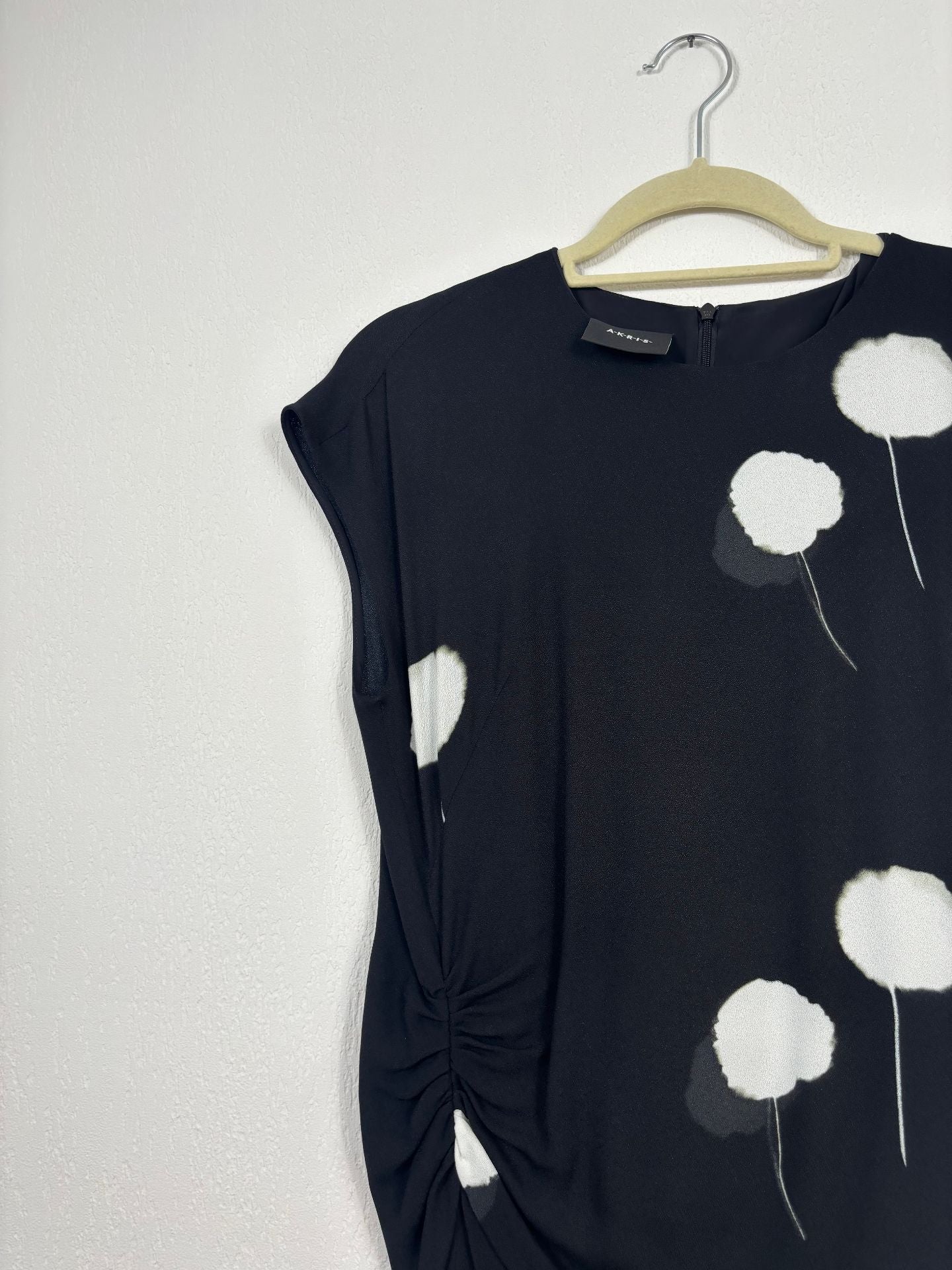 Robe Akris Dandelion Print noire imprimé floral – T.40-4