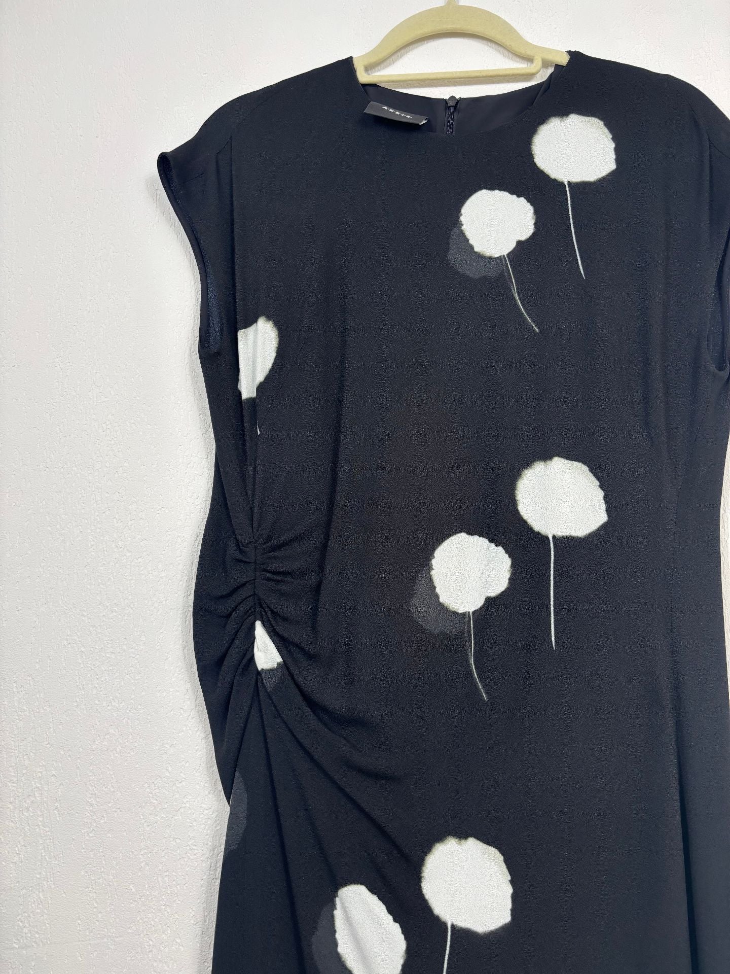 Robe Akris Dandelion Print noire imprimé floral – T.40-8