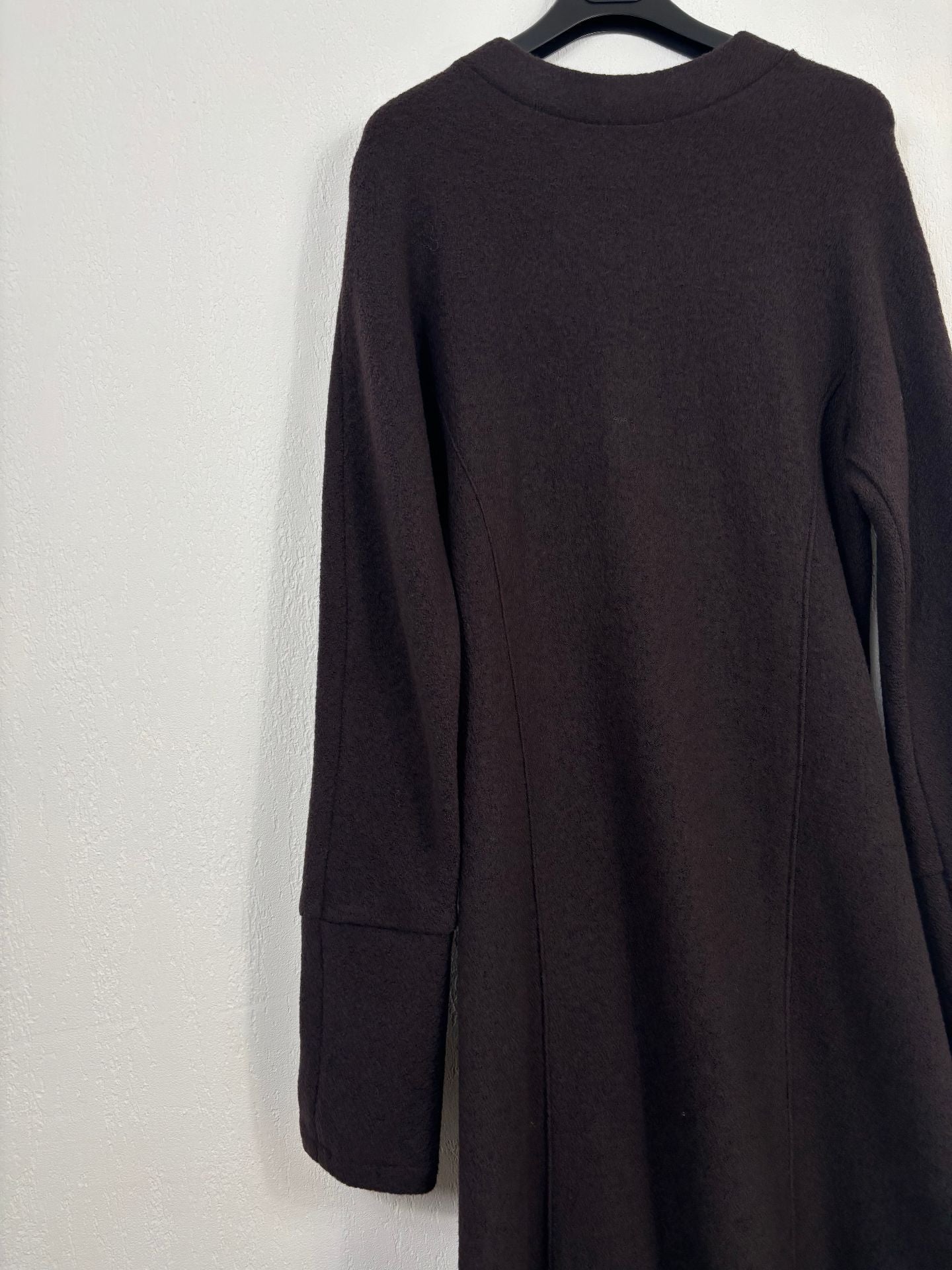Robe Didier Angelo en laine marron coupe longue évasée – T.L-5