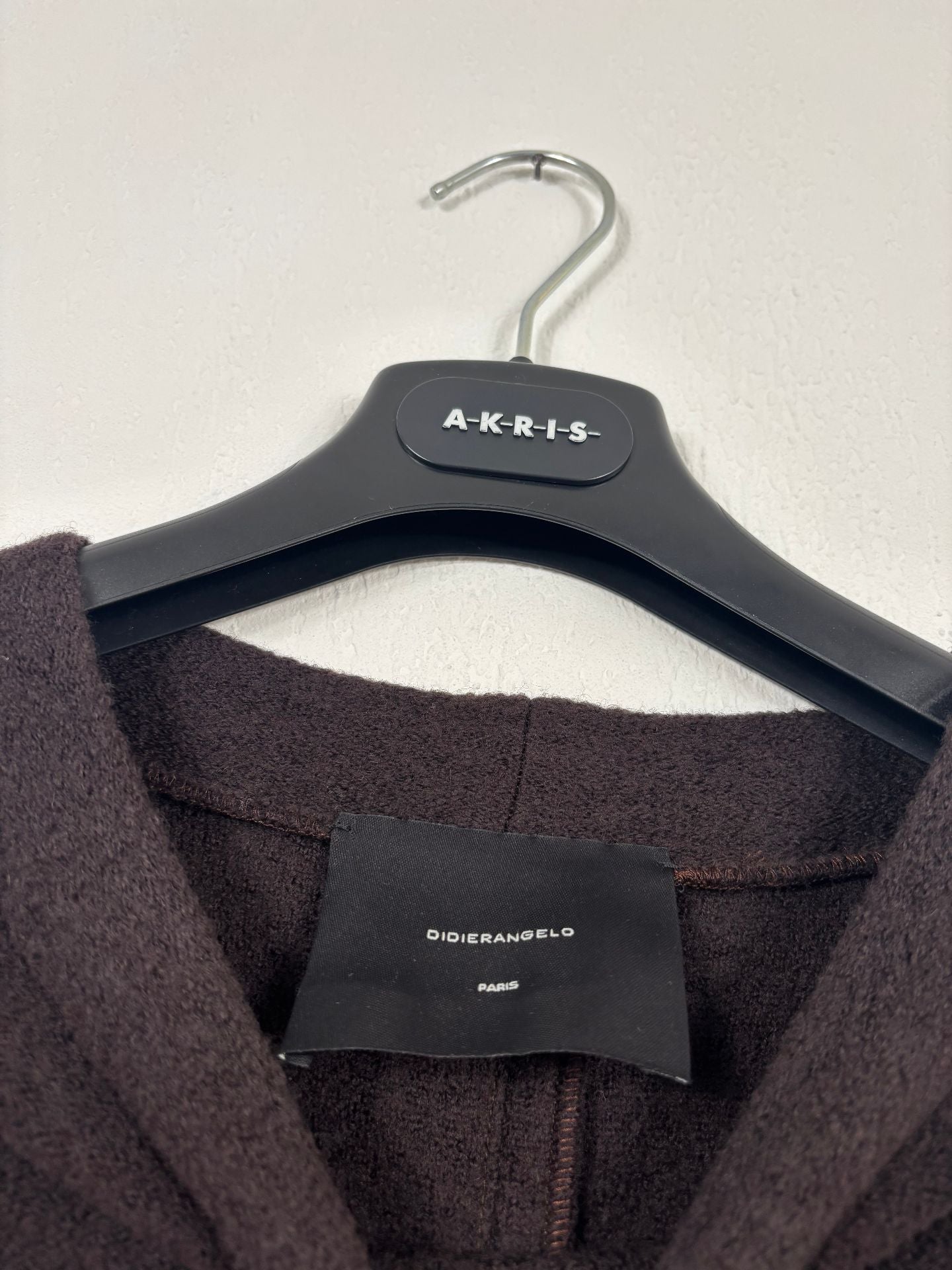 Robe Didier Angelo en laine marron coupe longue évasée – T.L-6