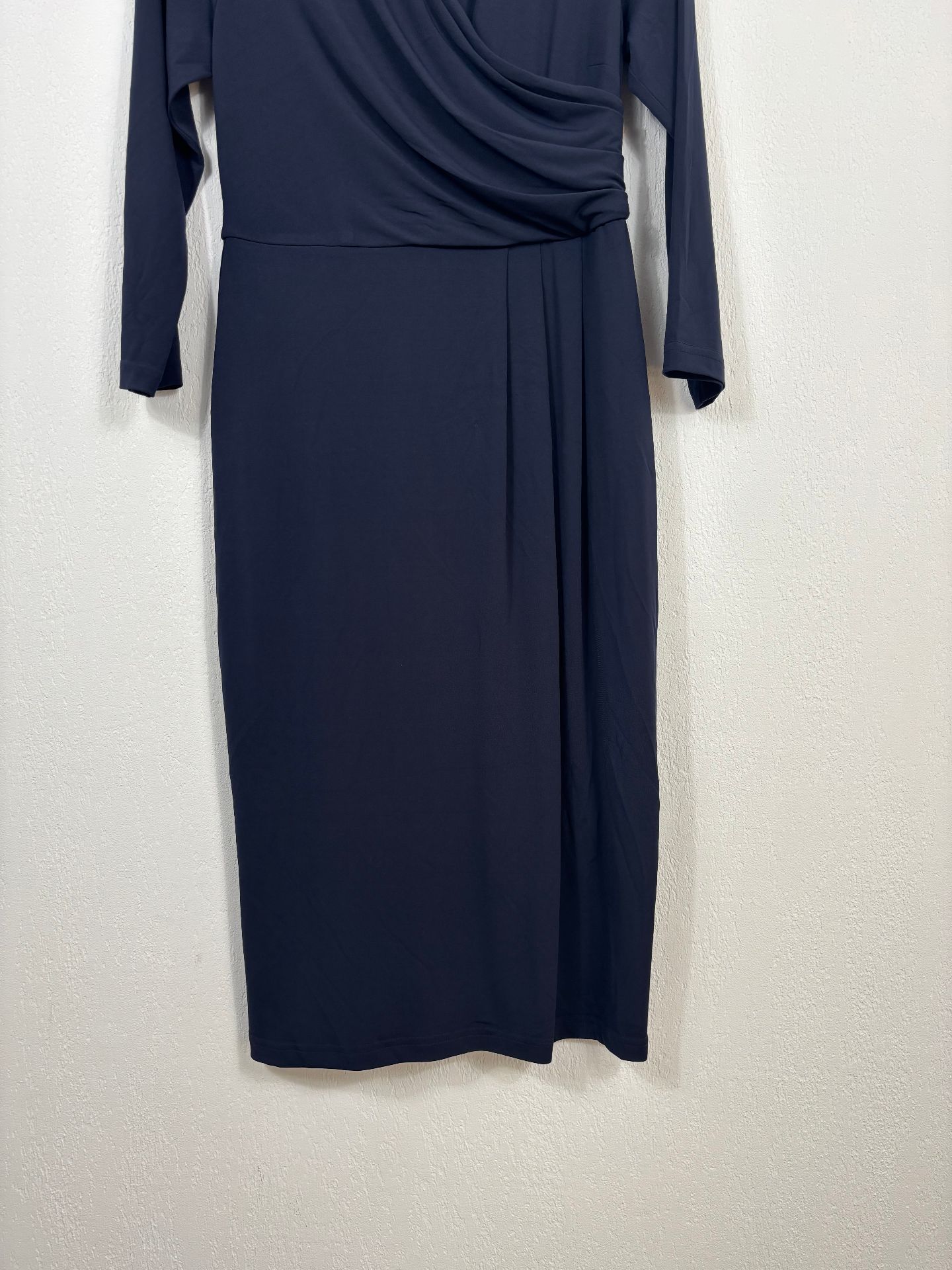 Robe The Fold Taviano bleu marine drapée – T.38-7