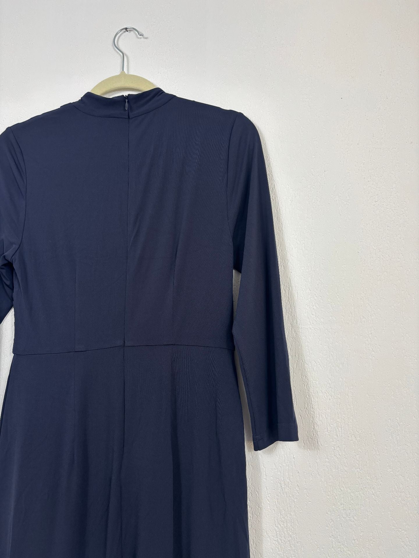 Robe The Fold Taviano bleu marine drapée – T.38-9