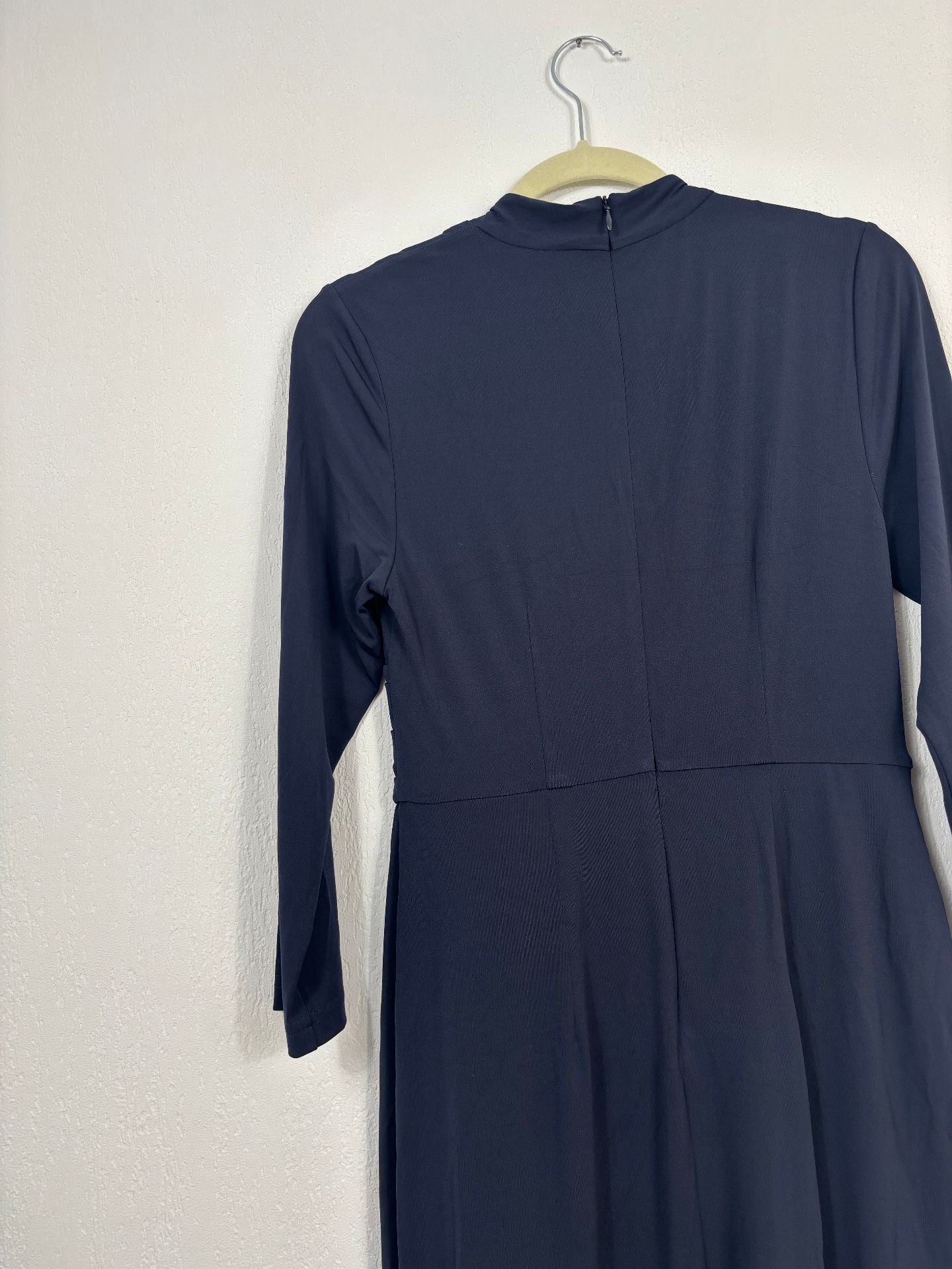 Robe The Fold Taviano bleu marine drapée – T.38-10