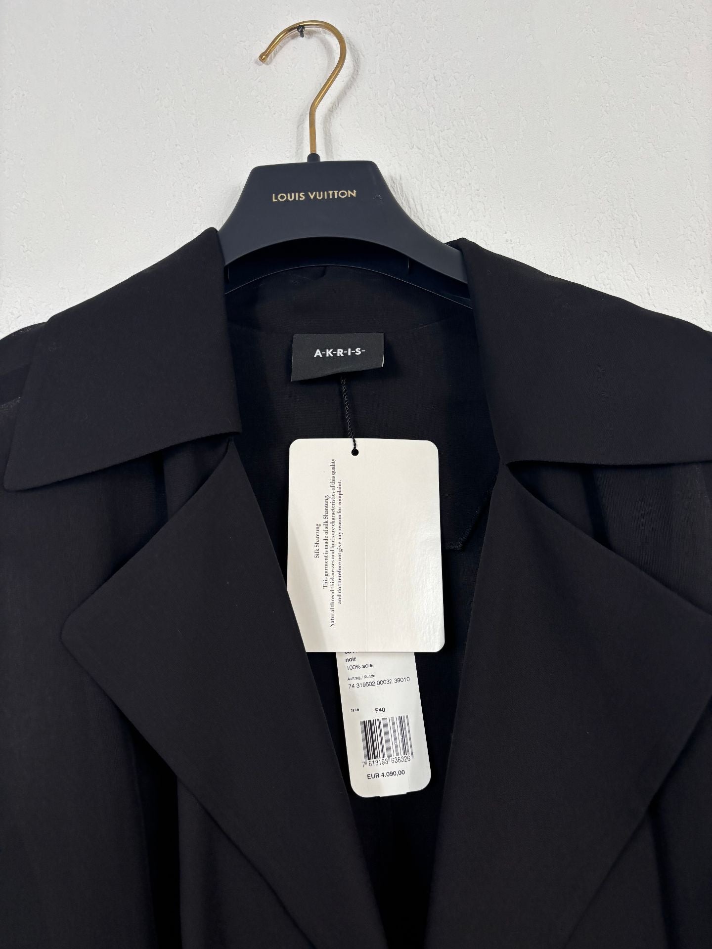 Long trench en gaze de soie noire – Akris – T.40 - Neuf avec étiquette-3