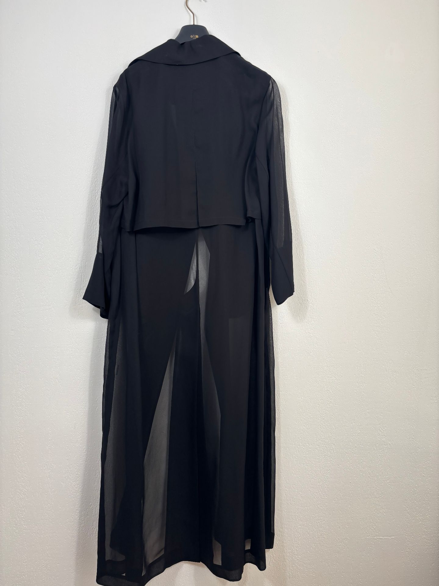 Long trench en gaze de soie noire – Akris – T.40 - Neuf avec étiquette-10